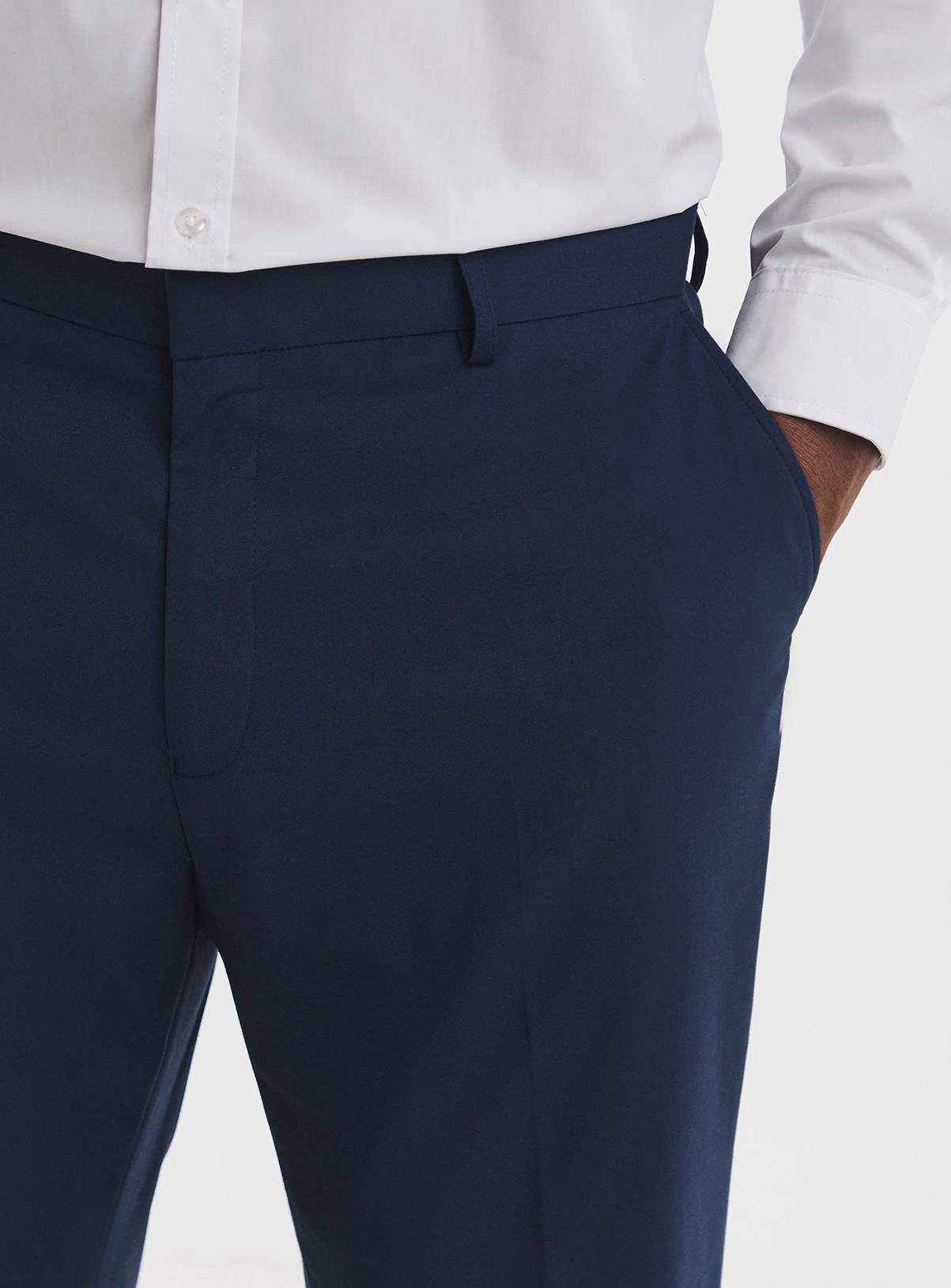JACAMO James Regular Fit Stretch Suit Trouser Navy 48R - Image 4
