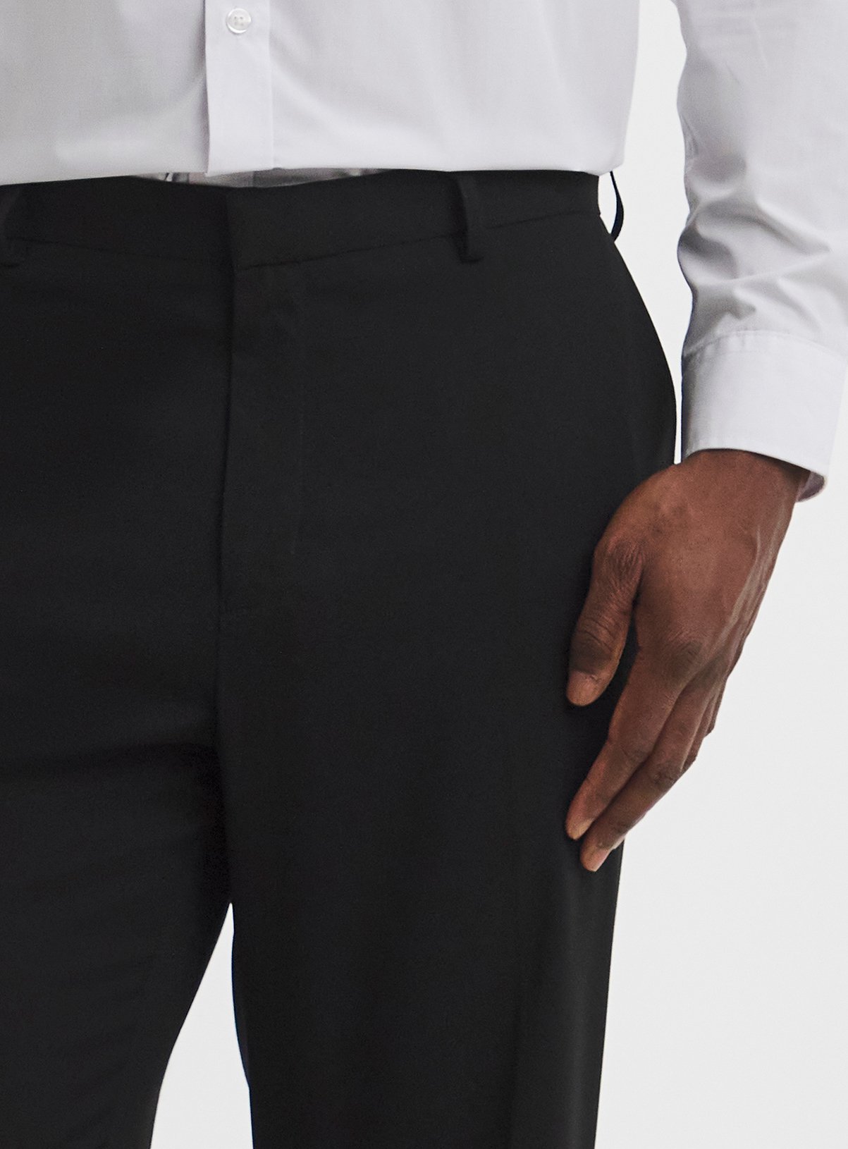 JACAMO James Regular Fit Stretch Suit Trouser Black 40R - Image 4 thumbnail