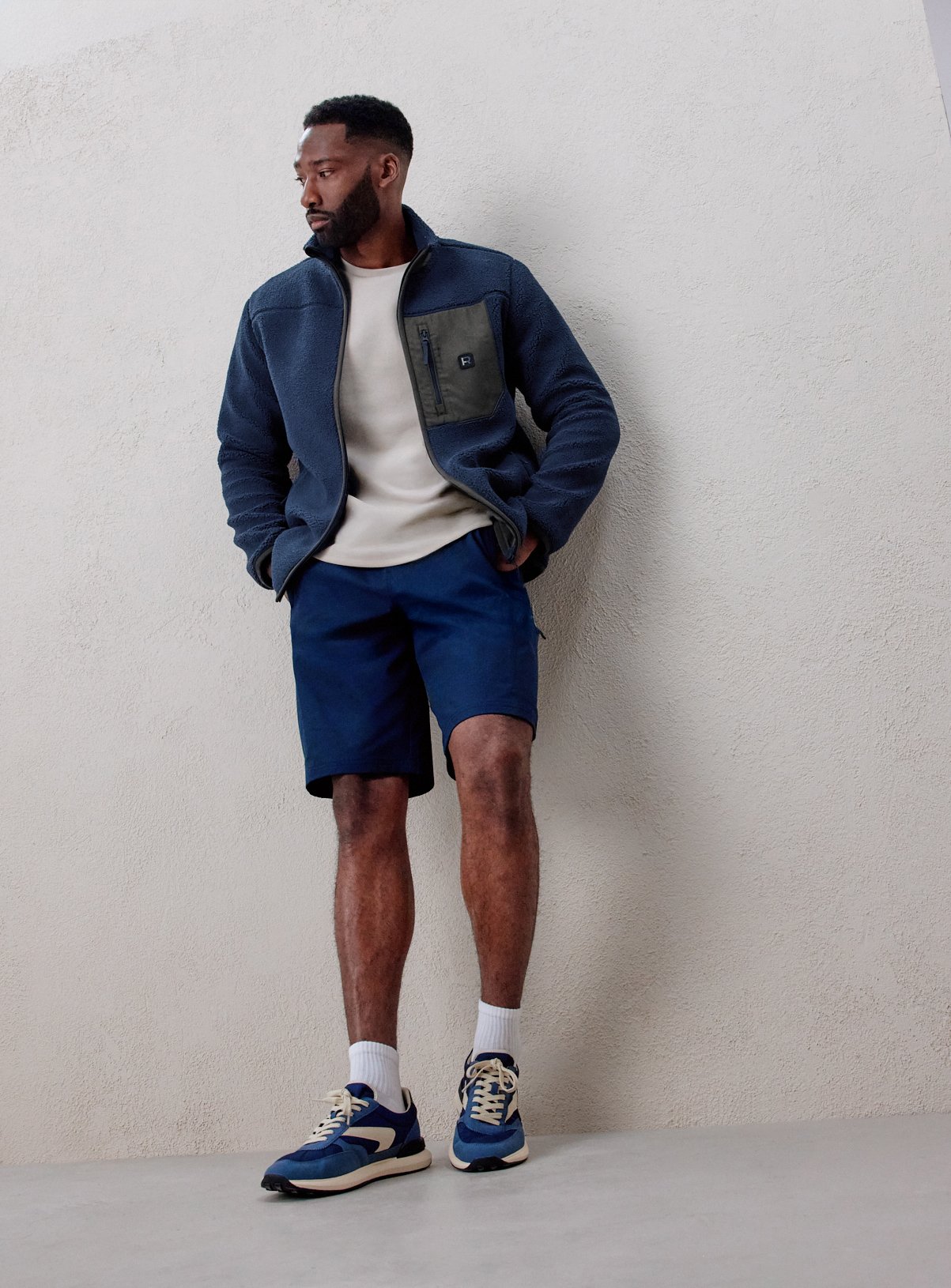 REAKTIV Blue Athleisure Borg Fleece M - Image 2 thumbnail