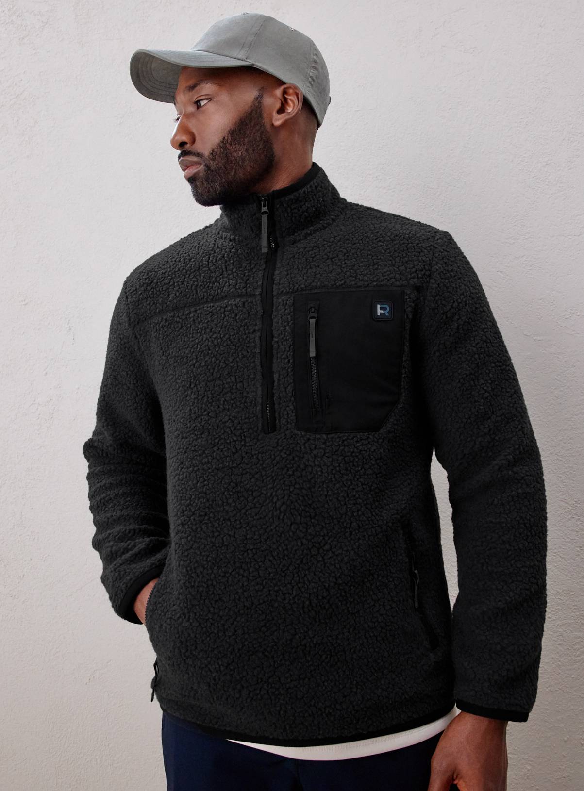 REAKTIV Charcoal Athleisure Borg Hoodie XXXL - Image 1