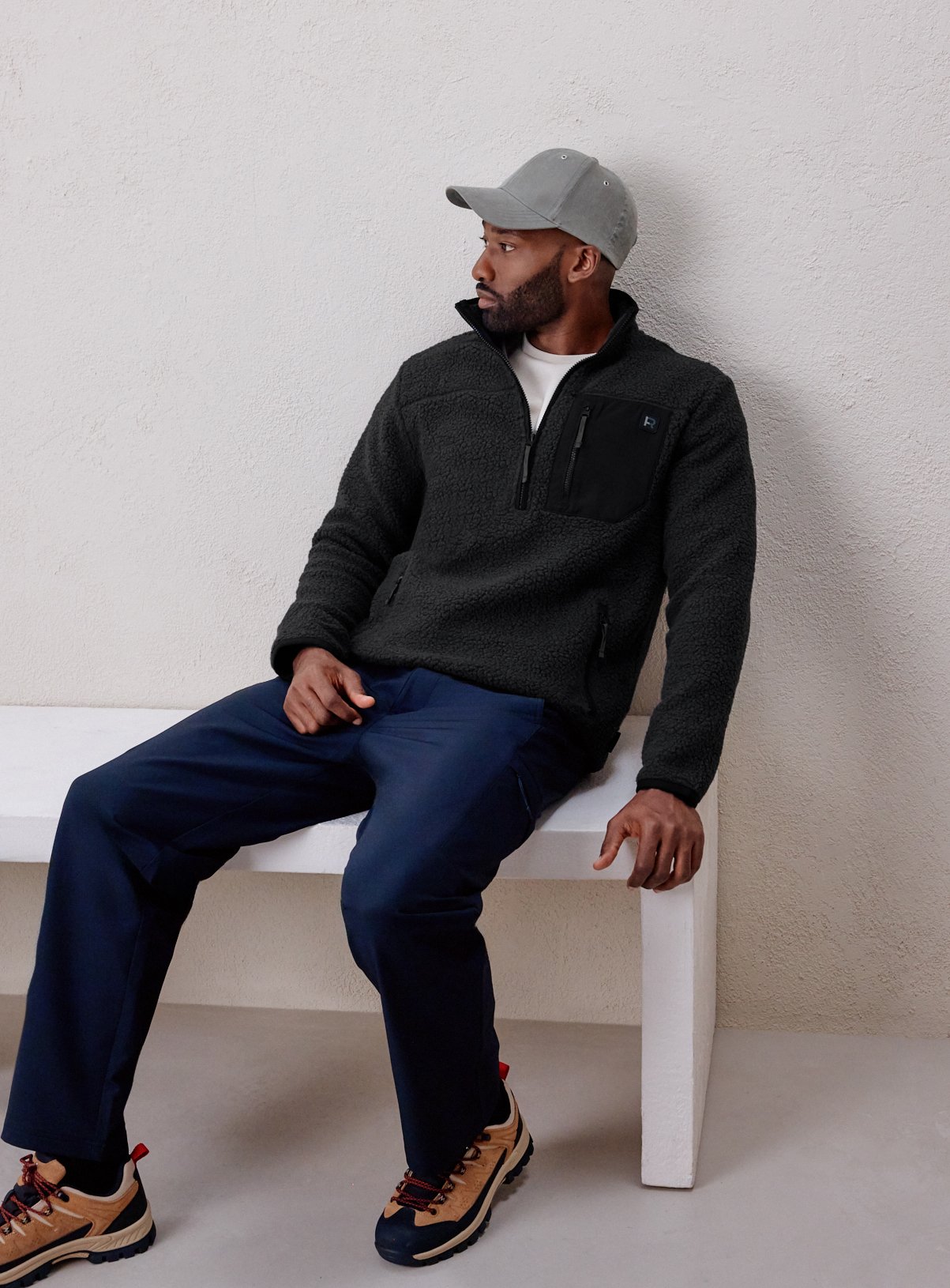 REAKTIV Charcoal Athleisure Borg Hoodie XXXL - Image 2 thumbnail