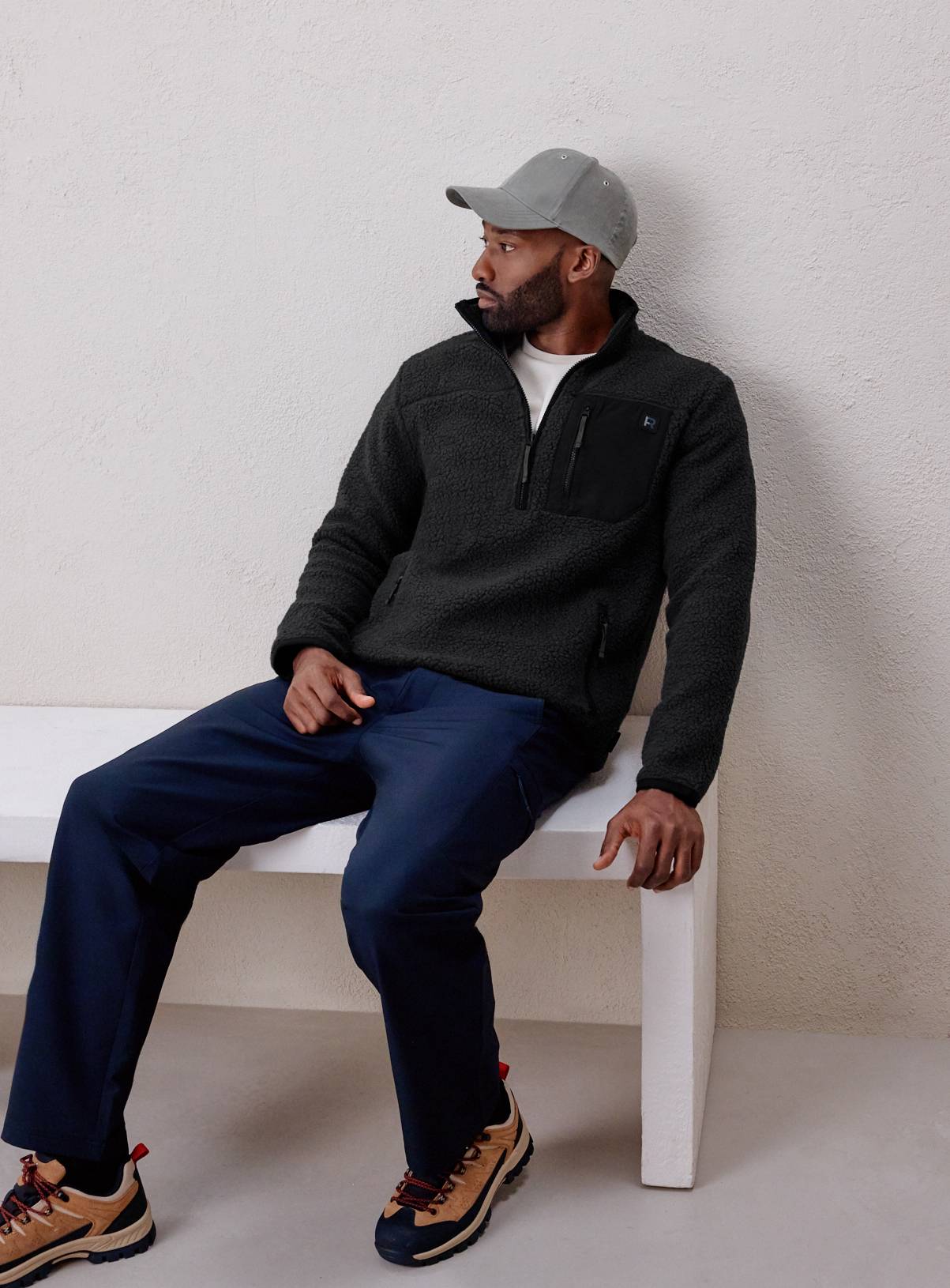 REAKTIV Charcoal Athleisure Borg Hoodie XXXL - Image 2