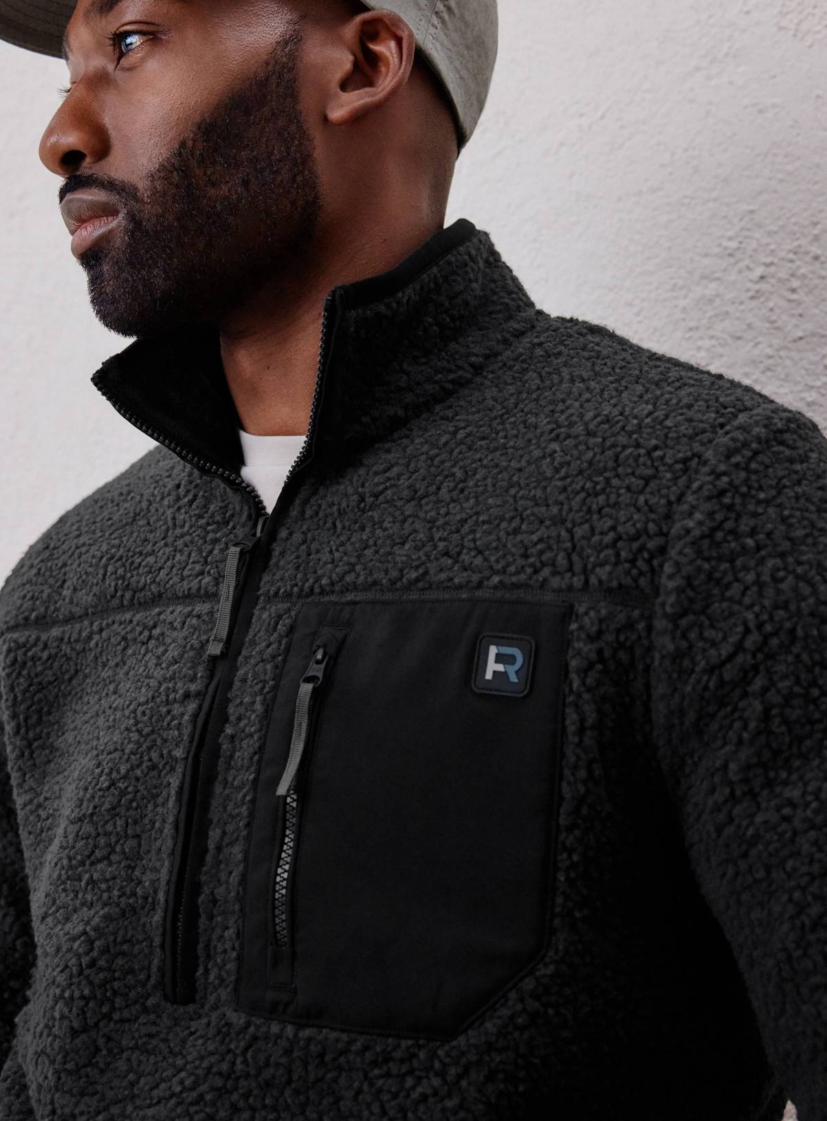 REAKTIV Charcoal Athleisure Borg Hoodie XXXL - Image 5