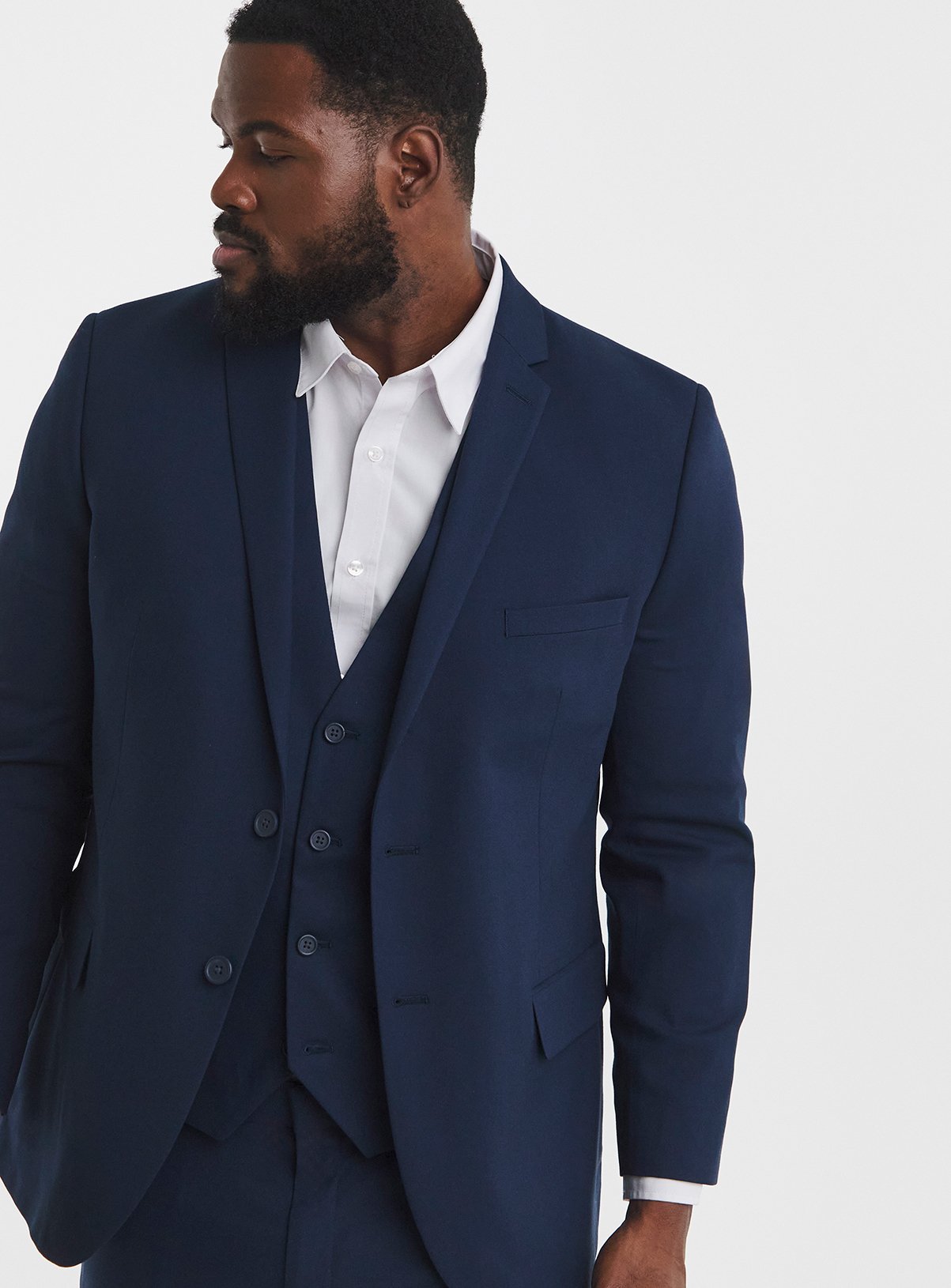 JACAMO James Regular Fit Stretch Suit Jacket Navy 46R - Image 1 thumbnail