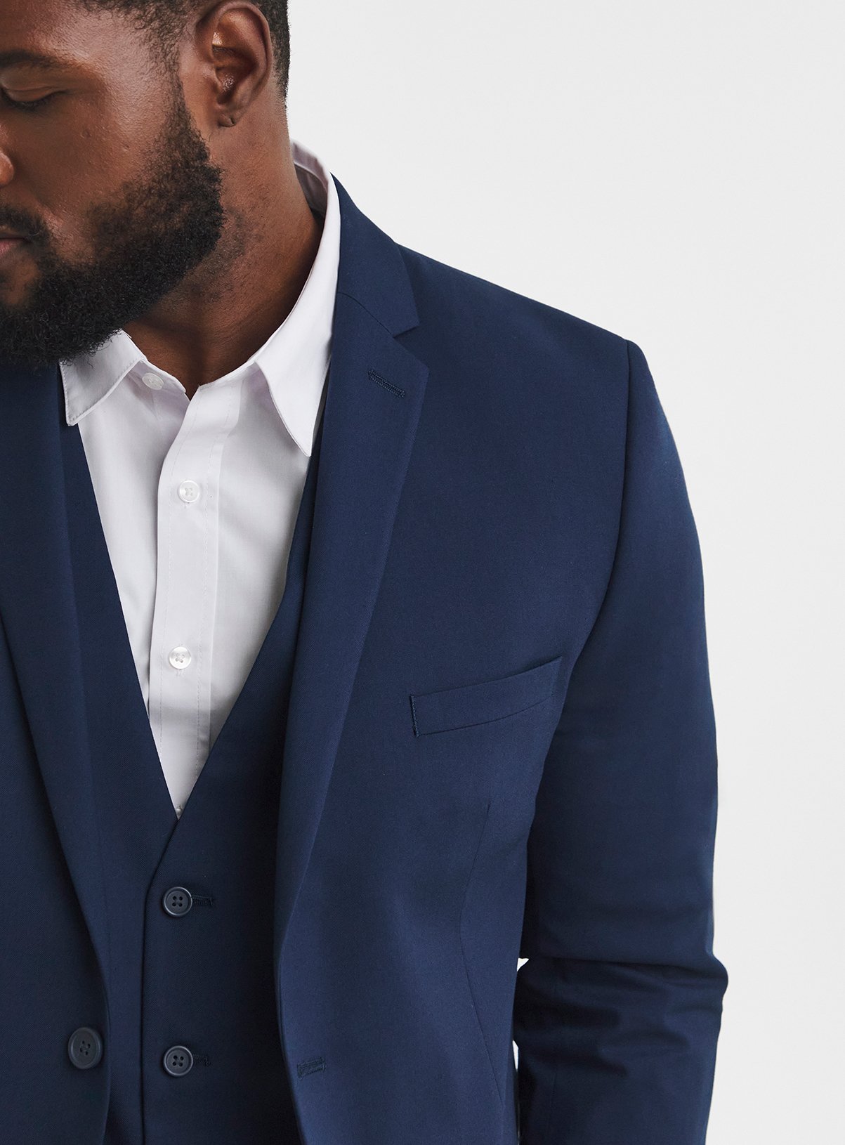 JACAMO James Regular Fit Stretch Suit Jacket Navy 46R - Image 4 thumbnail