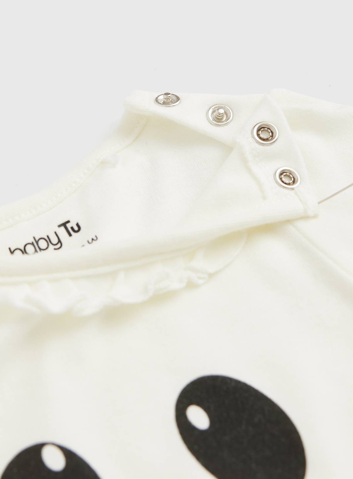 White Halloween Ghost Bodysuit & Tights Set 3-6 months - Image 2