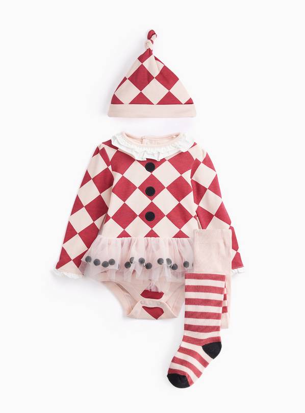 Halloween Clown Tutu Bodysuit Set Up to 1 mth