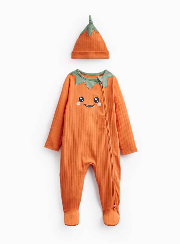 Halloween Pumpkin Sleepsuit Set 6-9 months
