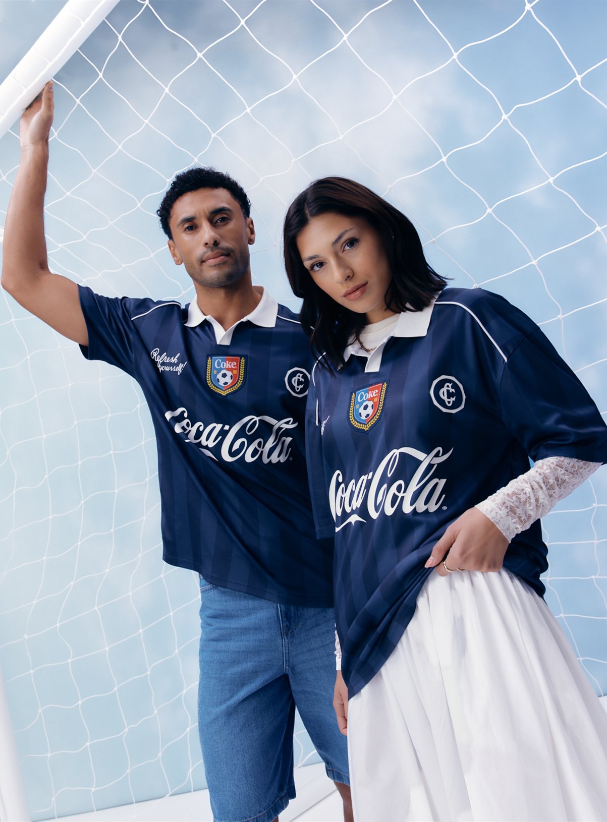 Buy Coca Cola Retro Style Football Polo Shirt XXL | Mens character