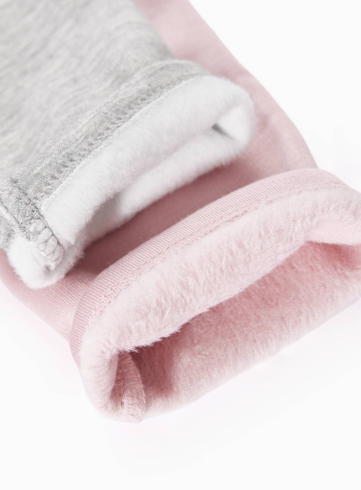 Pink & Grey Marl 2 Pack Fleece Lined Leggings 5-6 years - Image 2