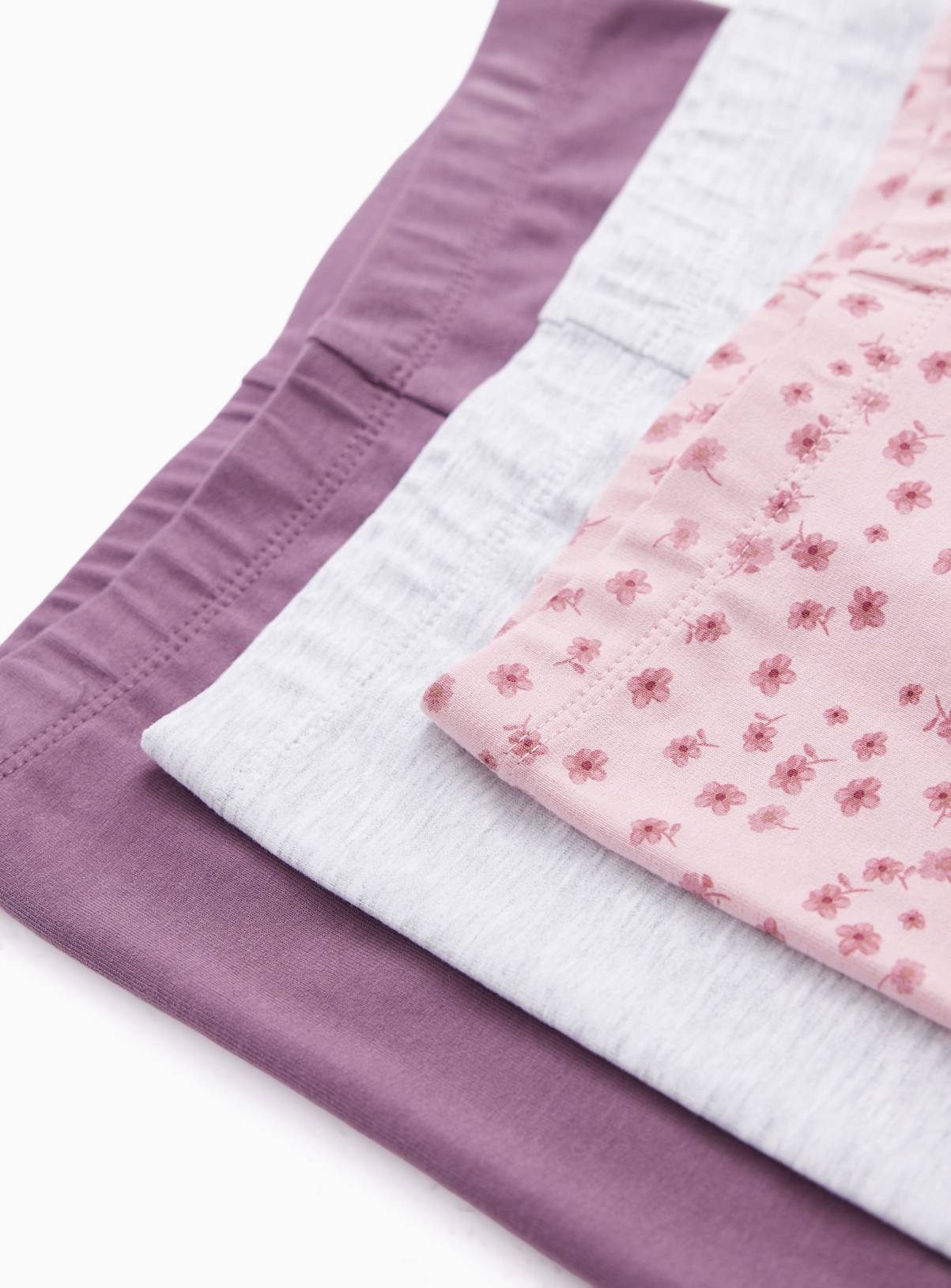 Pink Floral Print Leggings 3 Pack 7-8 years - Image 2