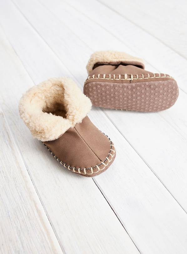 Brown Borg Bootie Style Slippers 9-12 months
