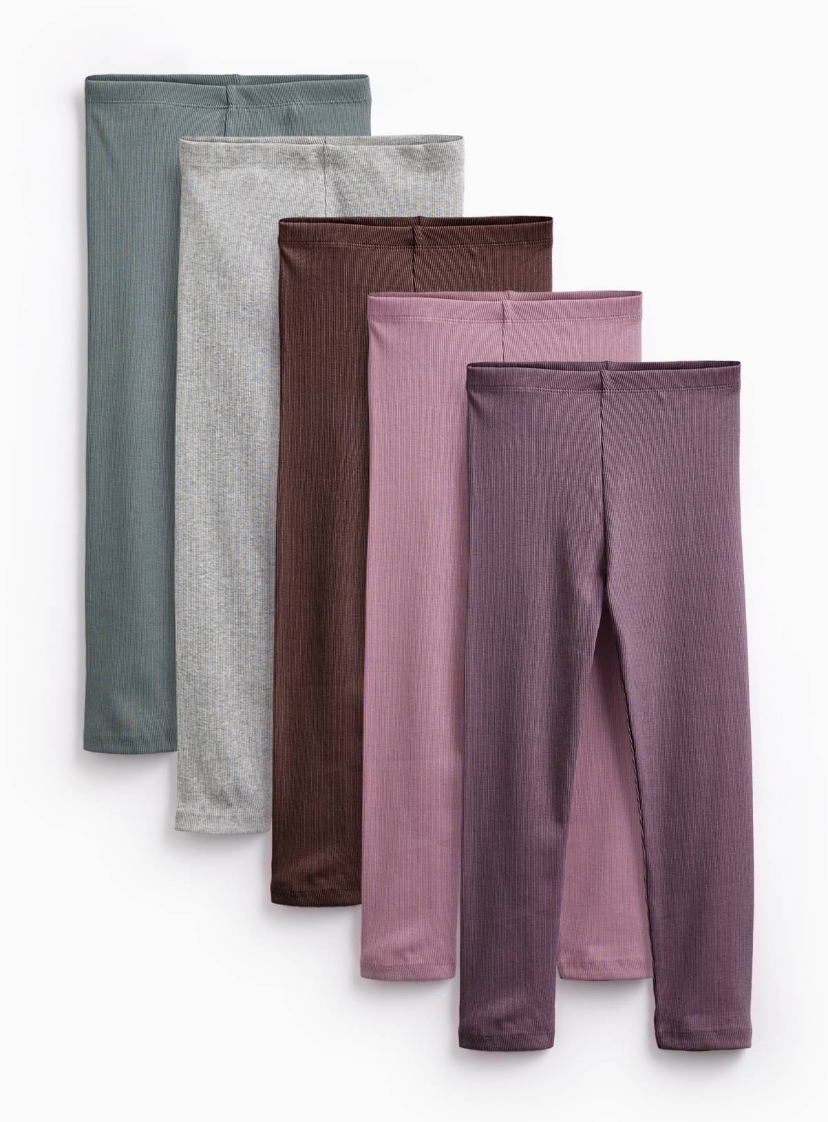 Purple Leggings Set 5 Pack 3-4 years - Image 1