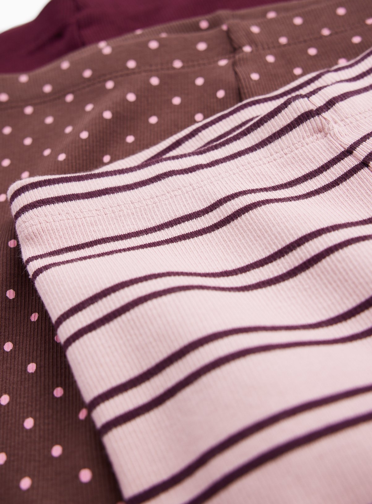 Pink Prints Ribbed Leggings 3 Pack 7-8 years - Image 2 thumbnail