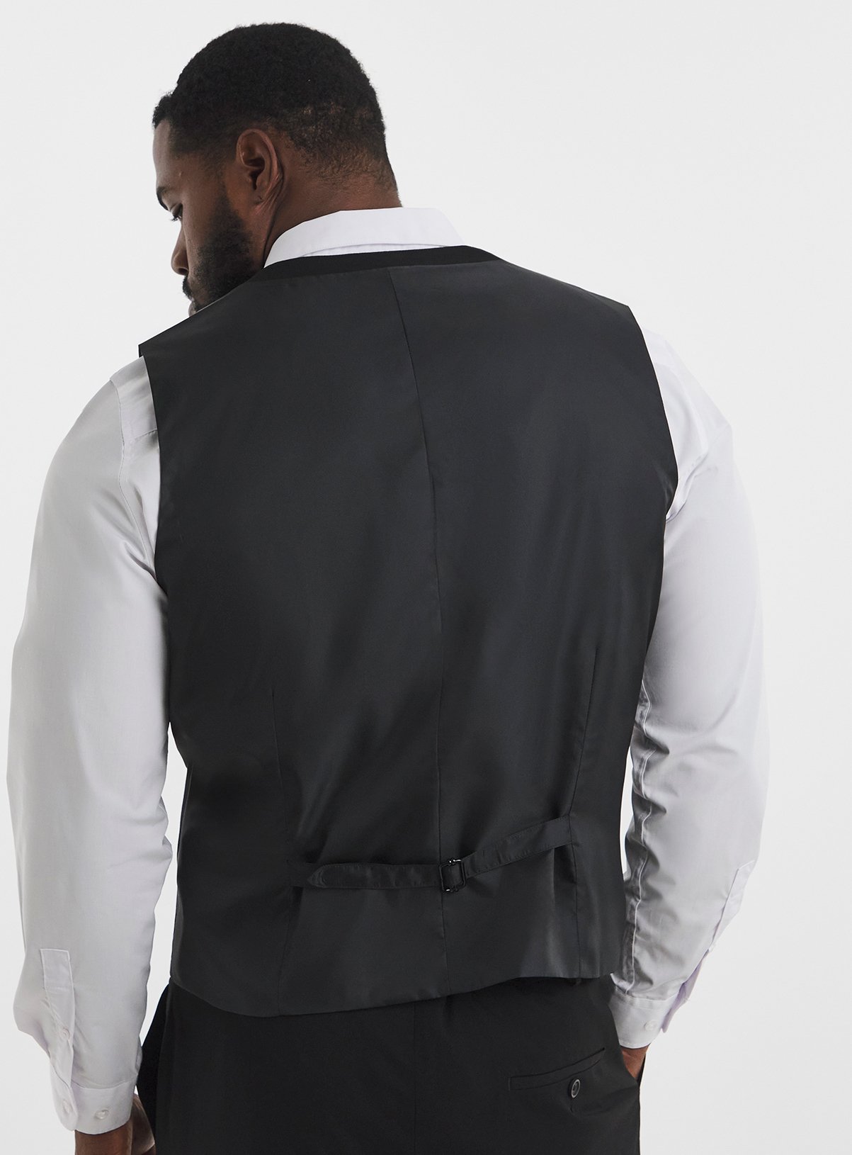JACAMO James Regular Fit Stretch Waistcoat Black 42R - Image 3 thumbnail