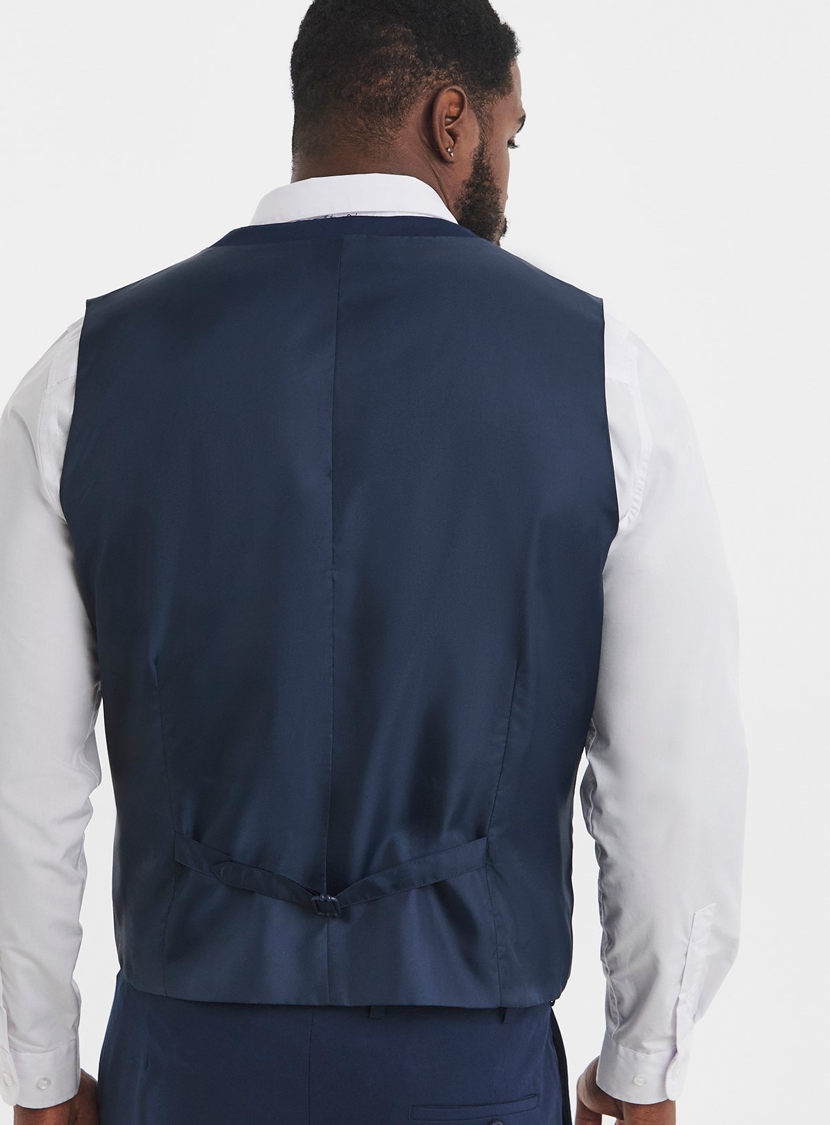JACAMO James Regular Fit Stretch Waistcoat Navy 58R - Image 3 thumbnail