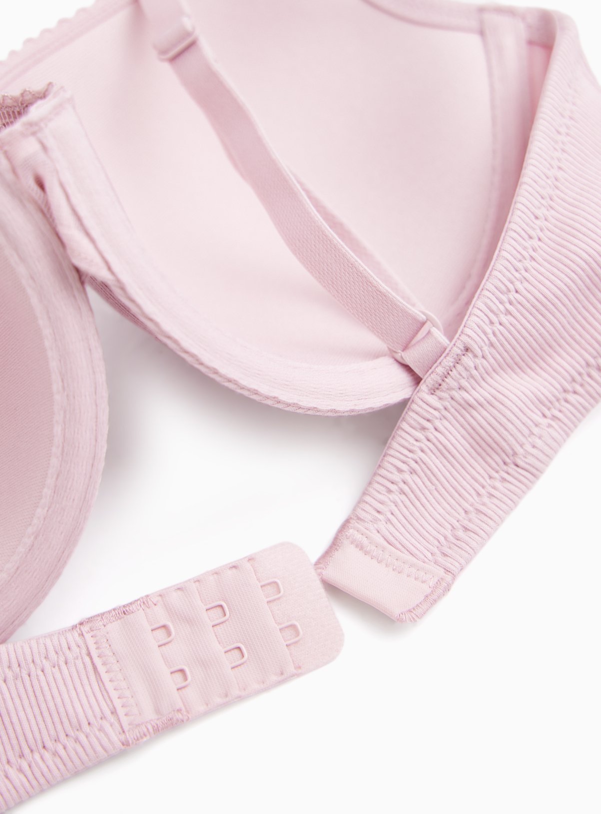 Lilac & Grey Ribbed Underwired Plunge Bras 2 Pack 42C - Image 4 thumbnail
