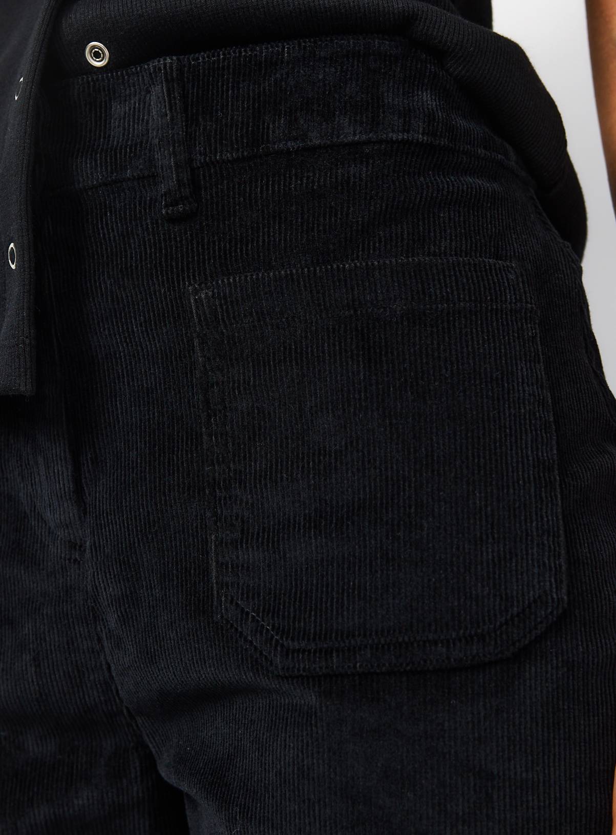 Black Patch Pocket Flare Corduroy Trousers 22 - Image 3