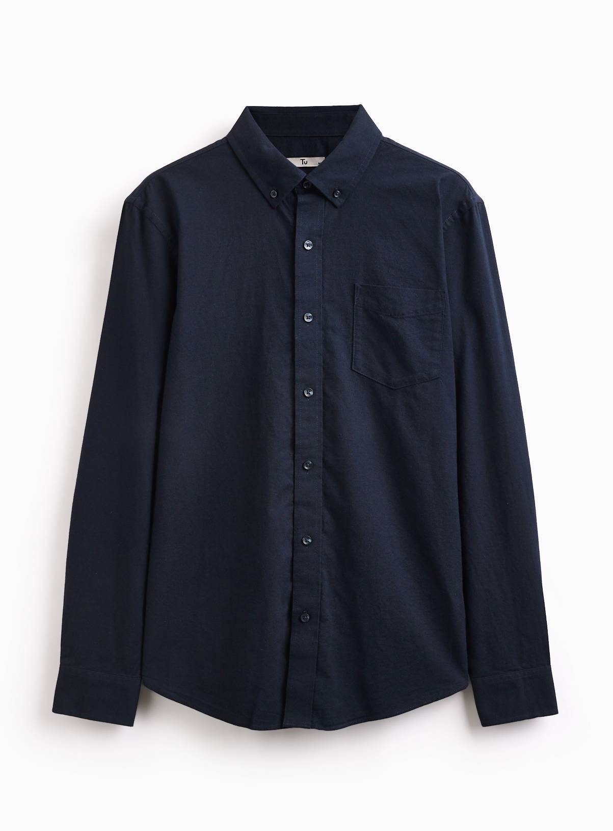 Navy Long Sleeve Oxford Shirt XXXL - Image 3