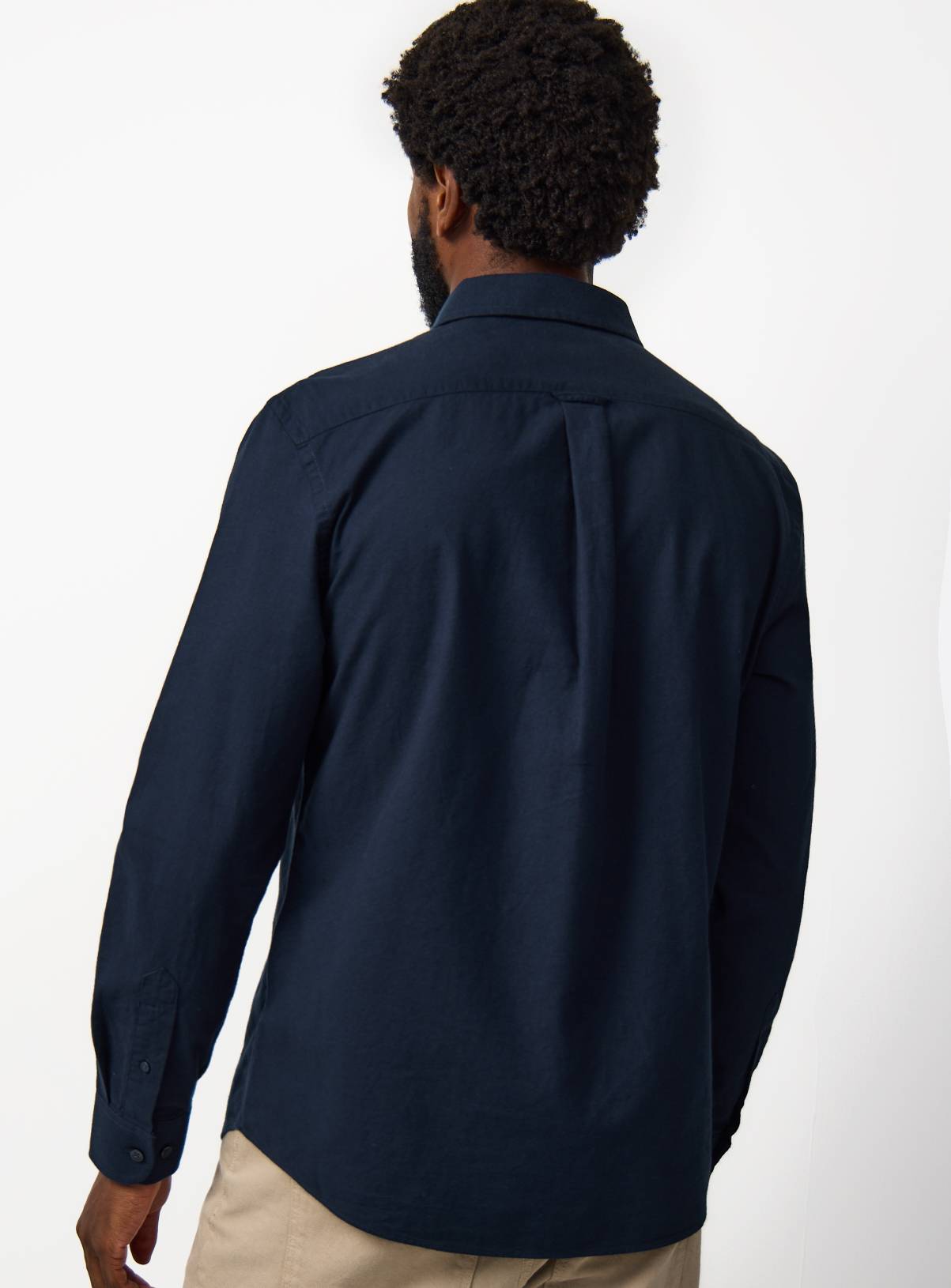 Navy Long Sleeve Oxford Shirt XXXL - Image 5