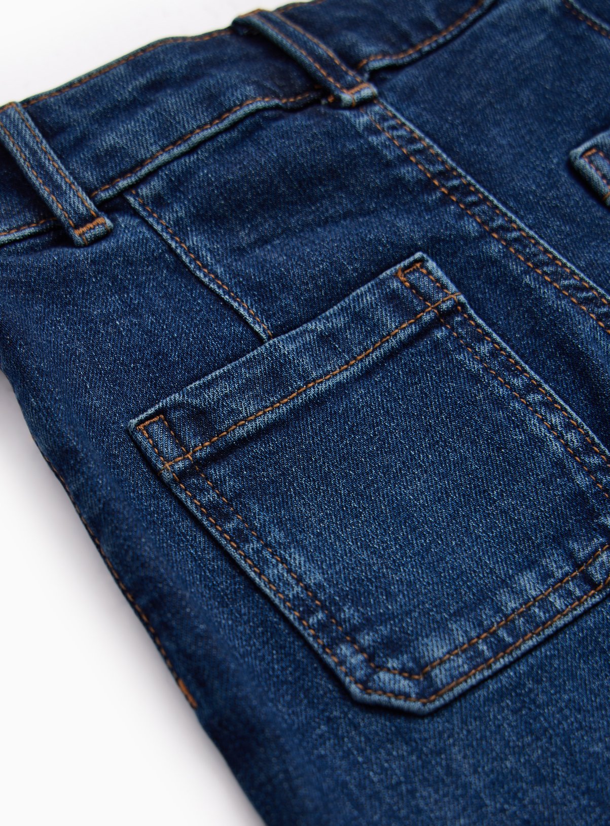 Blue Dark Wash Denim Pintuck Kickflare Jean 11 years - Image 2 thumbnail