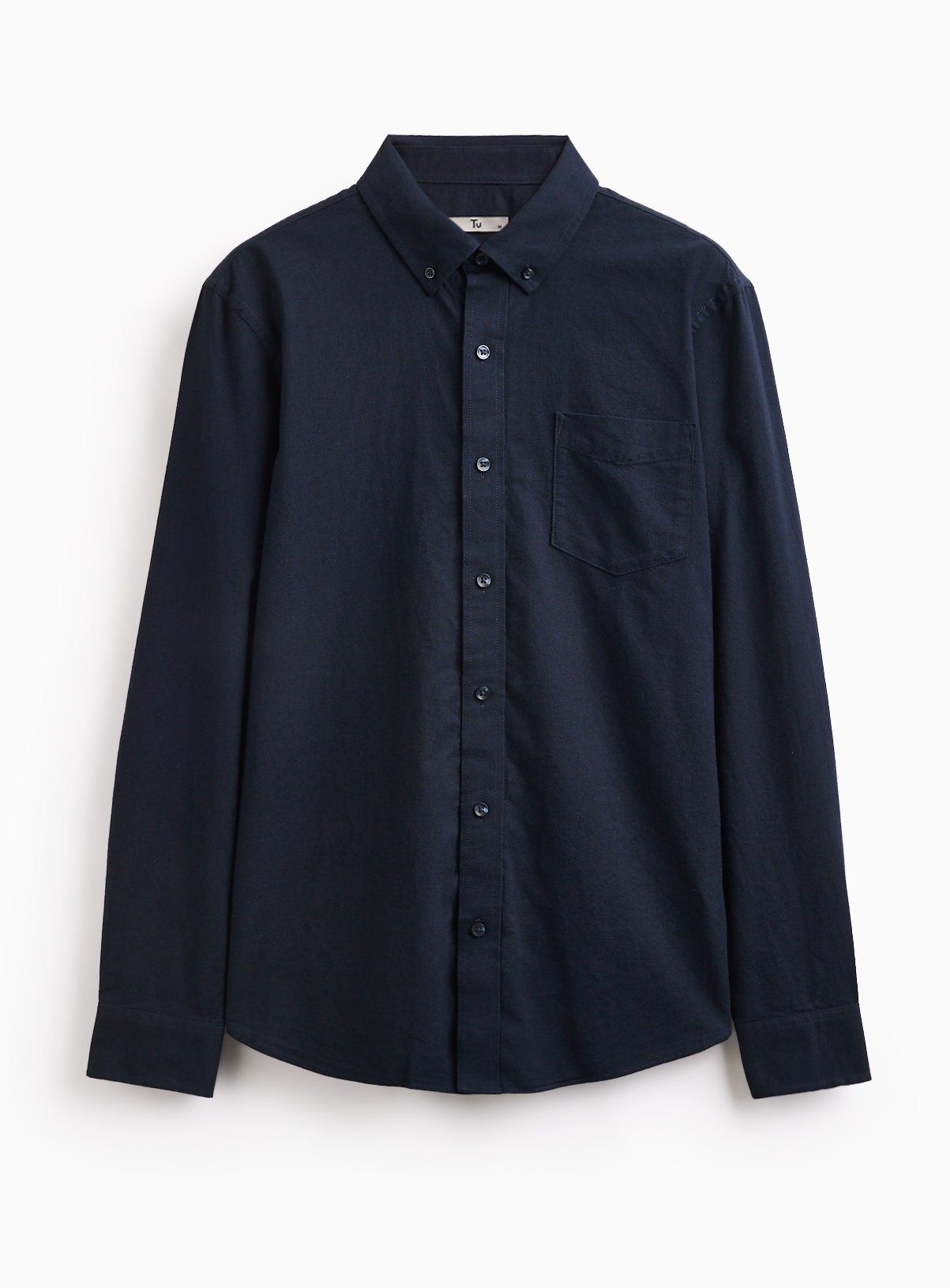 Navy Slim Fit Oxford Shirt L - Image 3 thumbnail