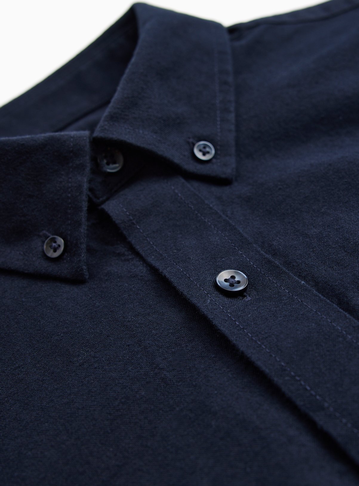 Navy Slim Fit Oxford Shirt L - Image 4 thumbnail