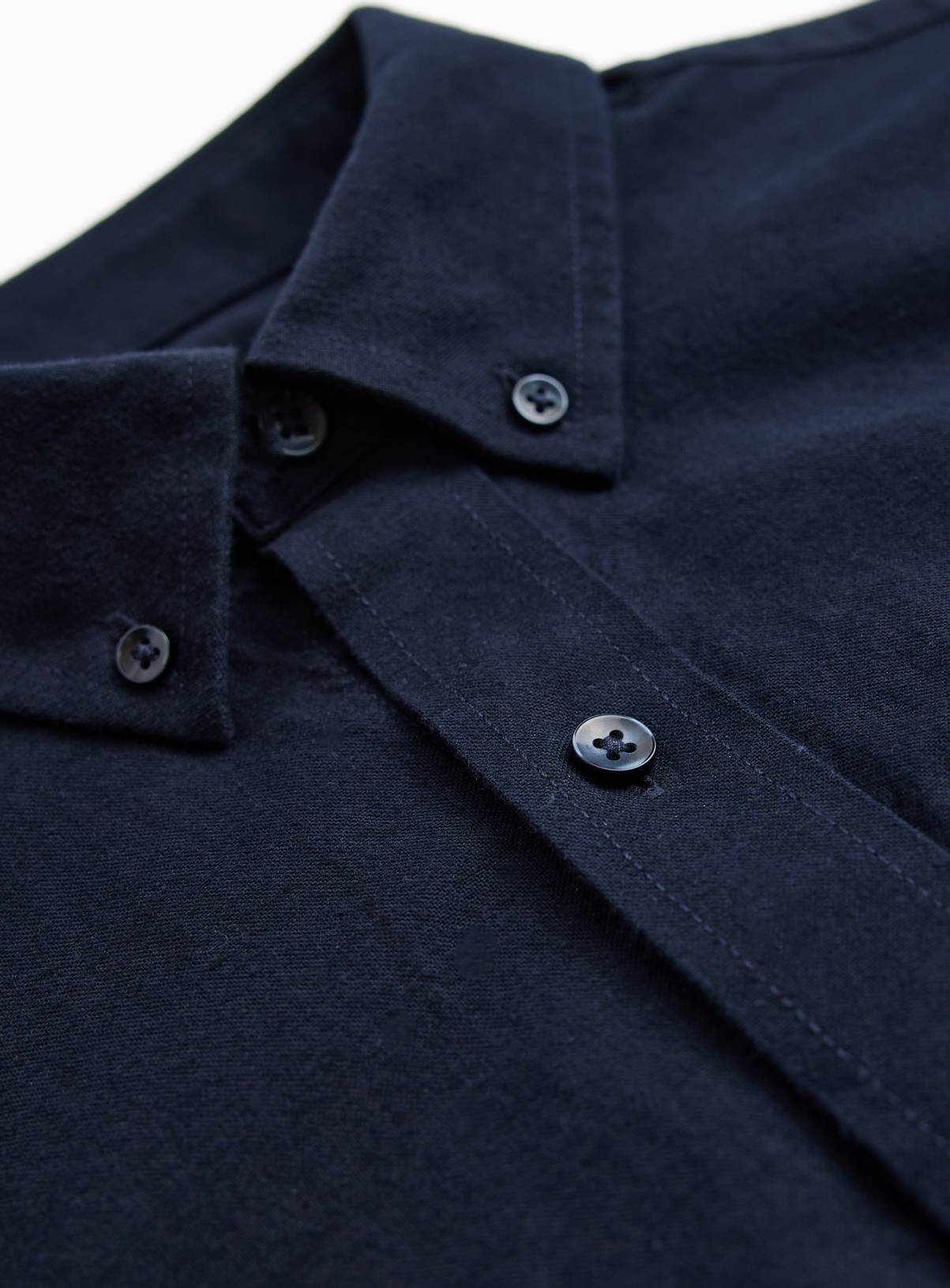 Navy Slim Fit Oxford Shirt L - Image 4