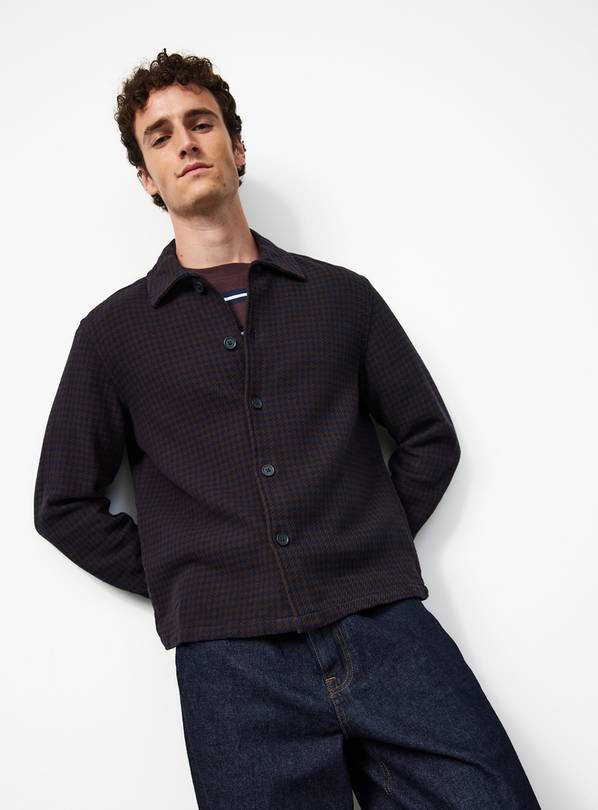 Dogtooth Cotton Smart Shirt XXXL