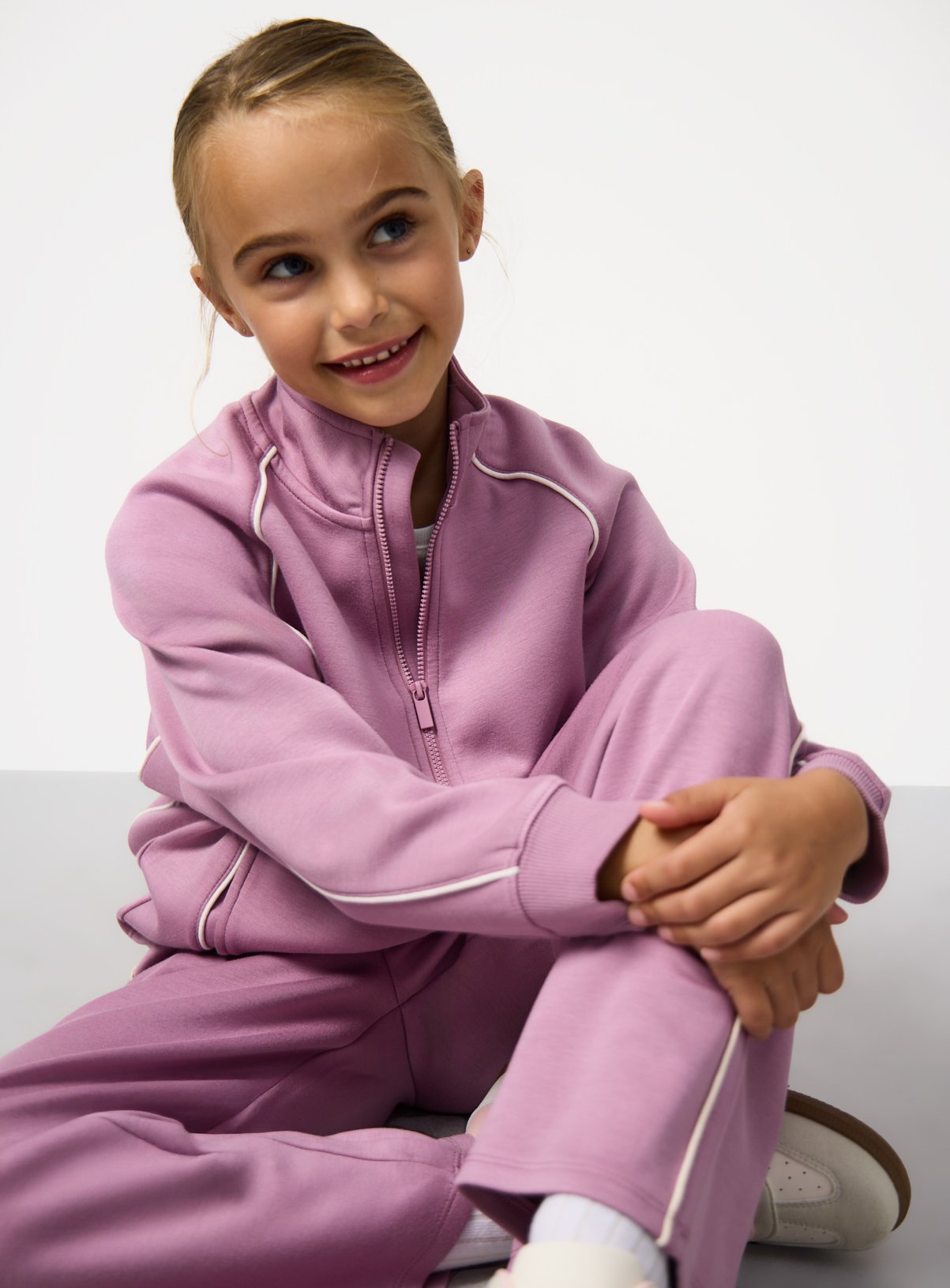Pink Funnel Neck Sweatshirt & Joggers Set 13 years - Image 2 thumbnail