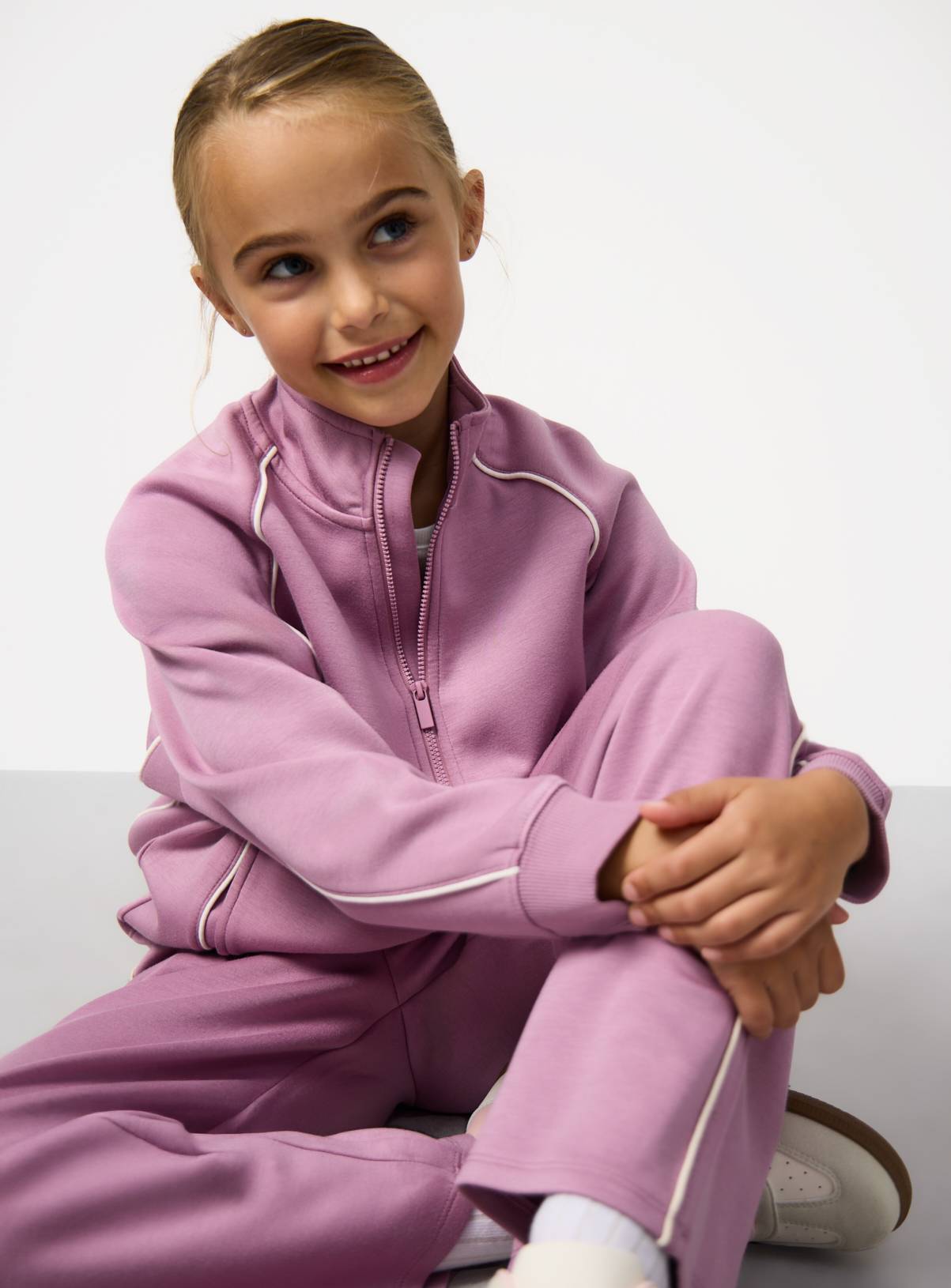 Pink Funnel Neck Sweatshirt & Joggers Set 13 years - Image 2