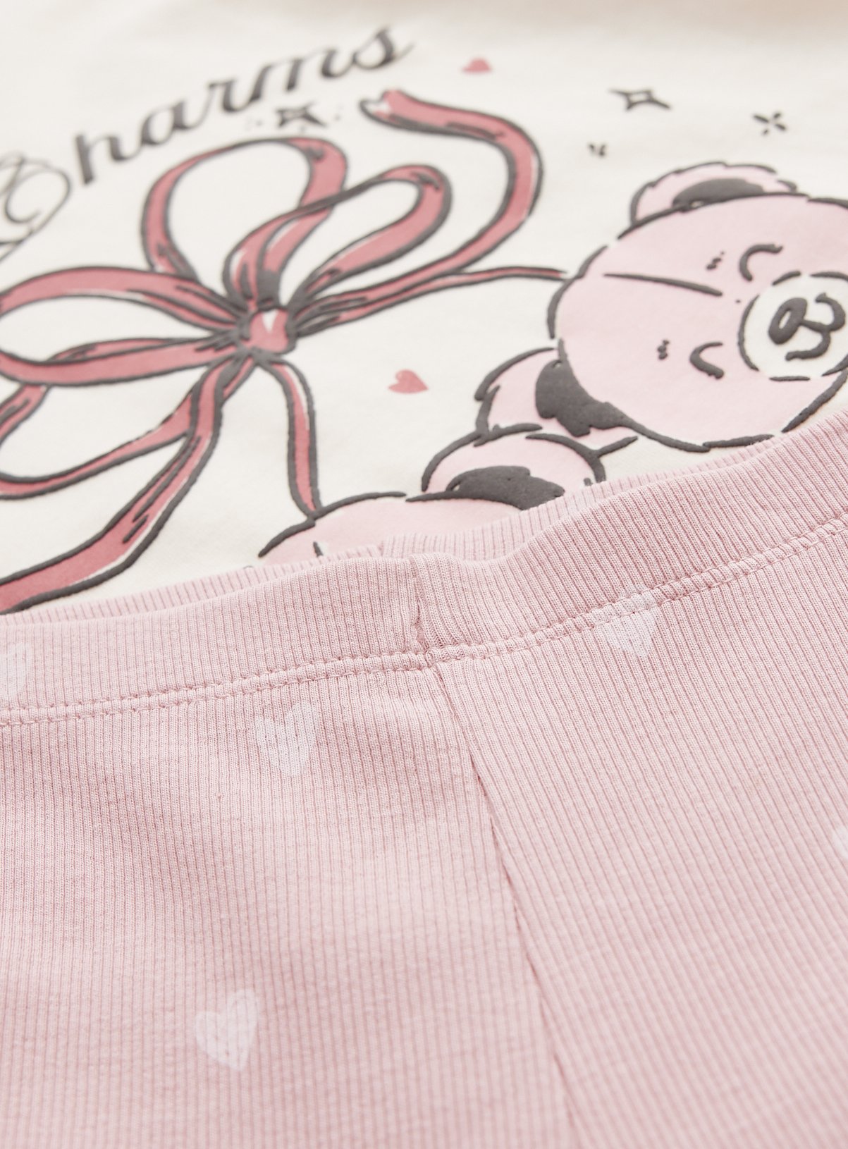 Cream Lucky Charms Bears Print Long Sleeve T-Shirt & Leggings Set 4-5 years - Image 4 thumbnail