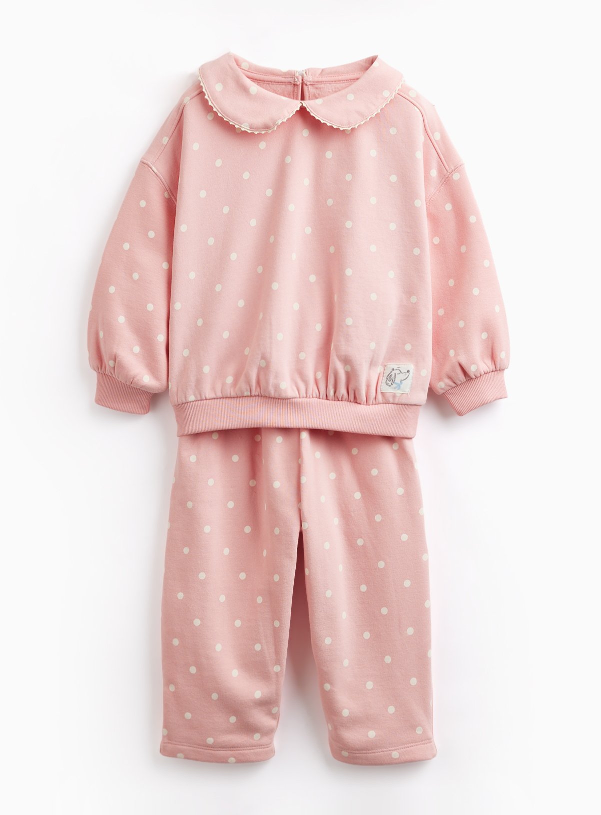 Pink Collared Sweatshirt & Barrel Joggers Set 6-7 years - Image 1 thumbnail