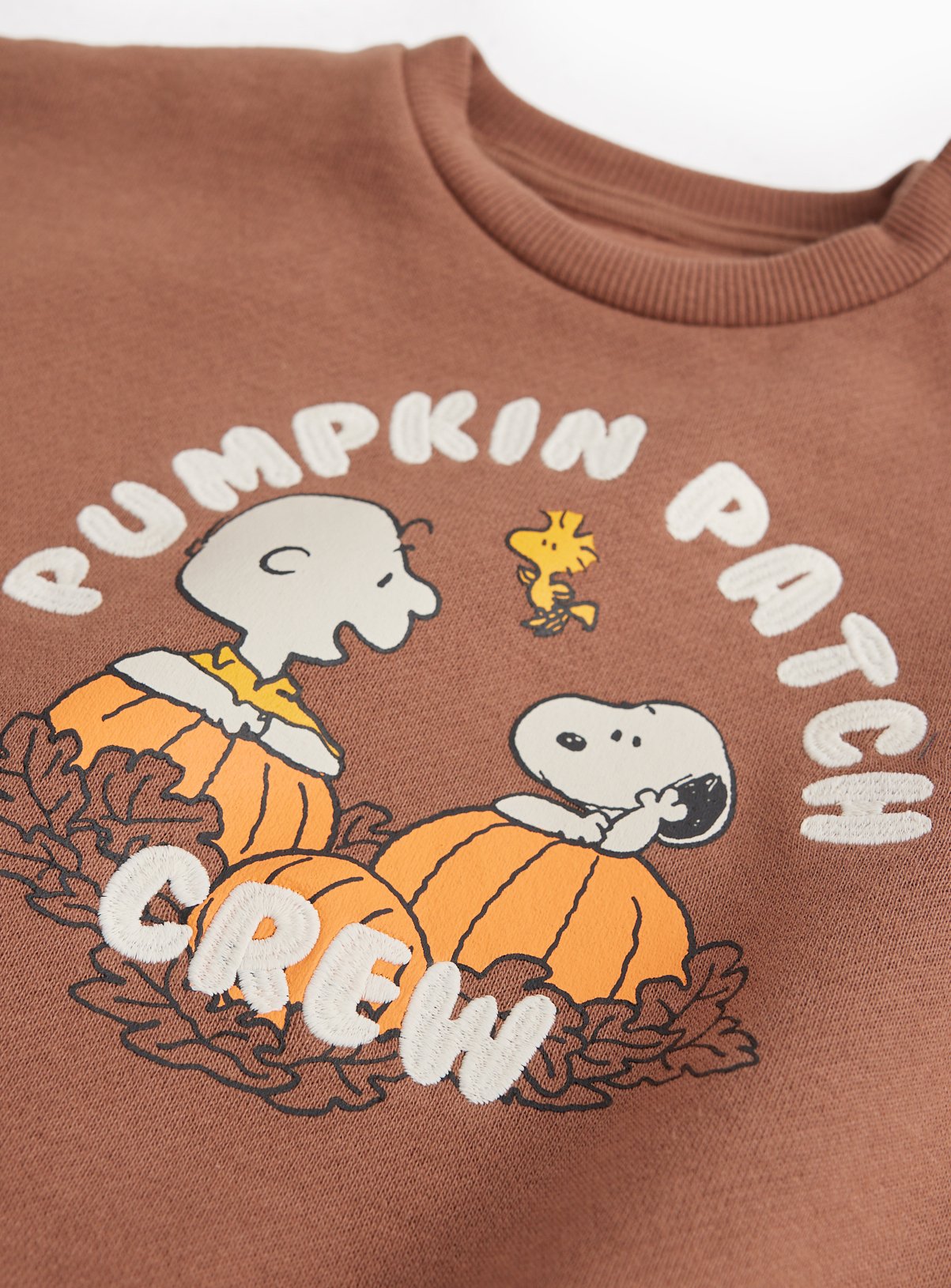 Brown Halloween Snoopy Print Sweatshirt & Joggers Set 12-18 months - Image 2 thumbnail