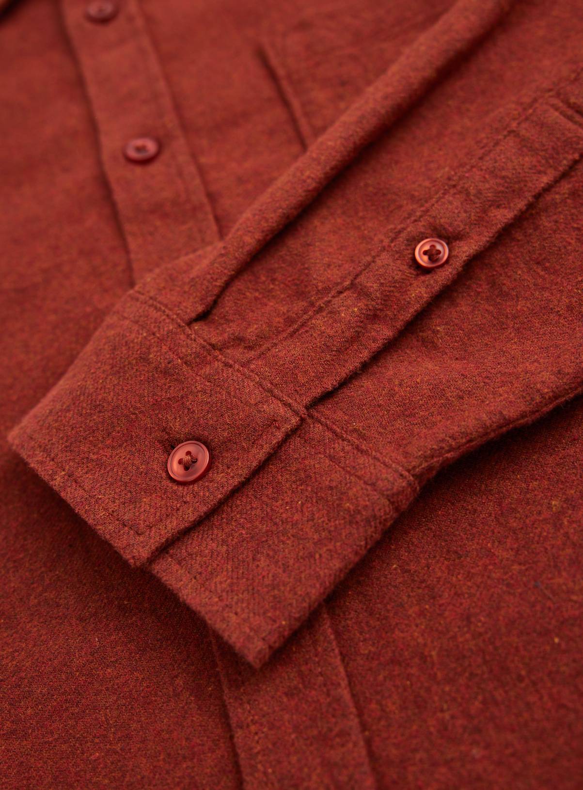 Orange Brushed Flannel Shirt M - Image 2