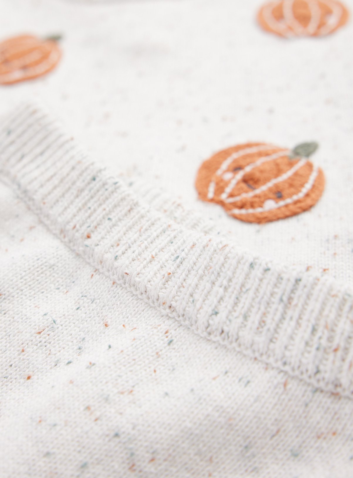 Grey Halloween Pumpkin Print Jumper & Leggings Set 3-6 months - Image 2 thumbnail