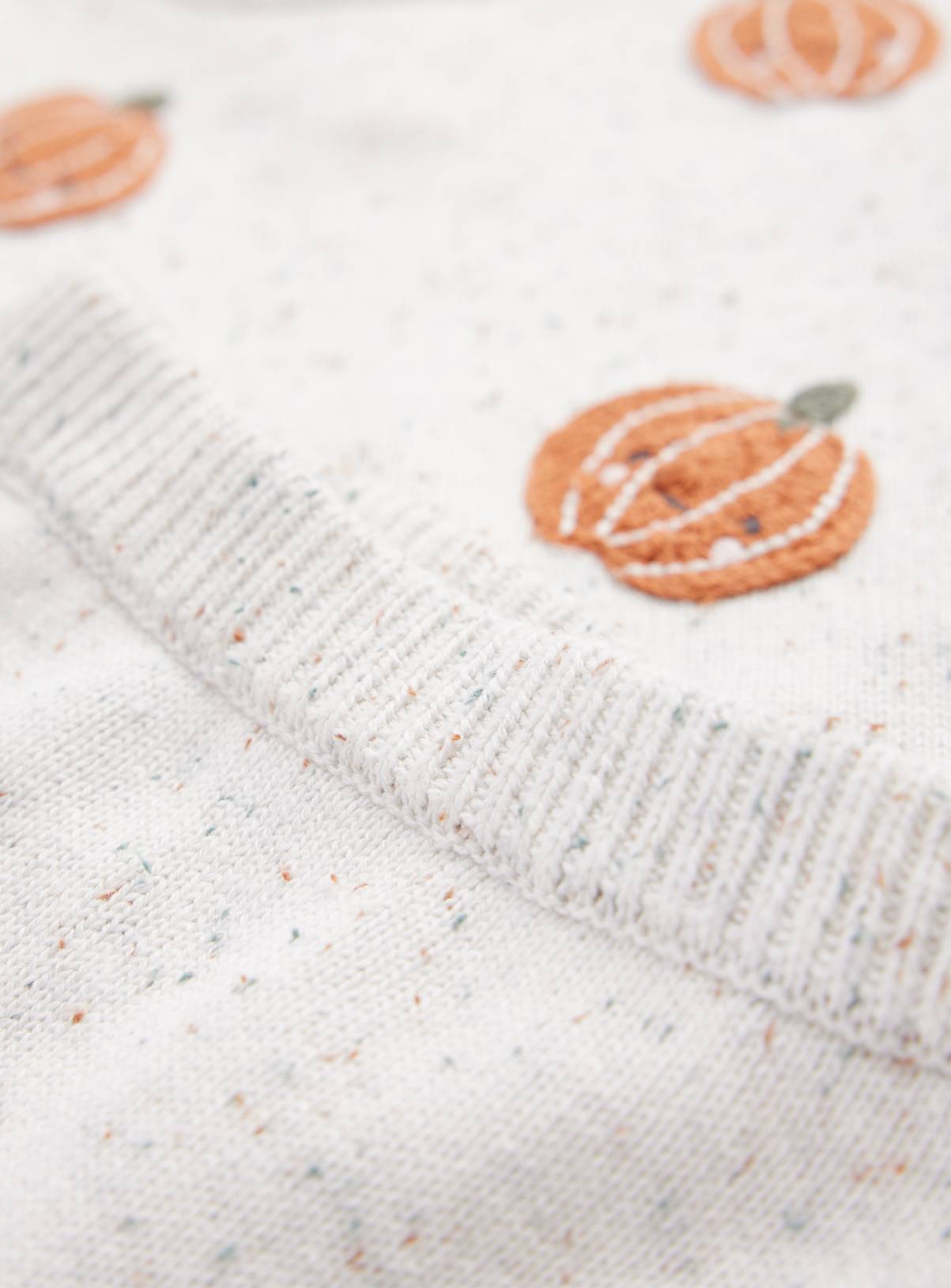 Grey Halloween Pumpkin Print Jumper & Leggings Set 3-6 months - Image 2