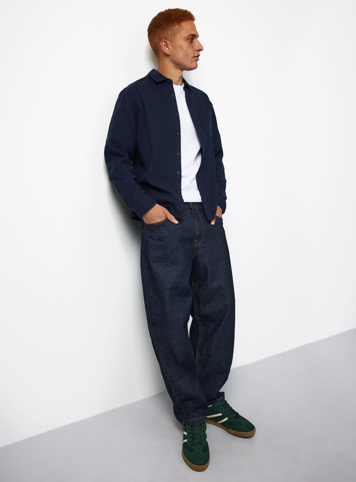 Blue Brushed Flannel Long Sleeve Shirt XXL - Image 2 thumbnail