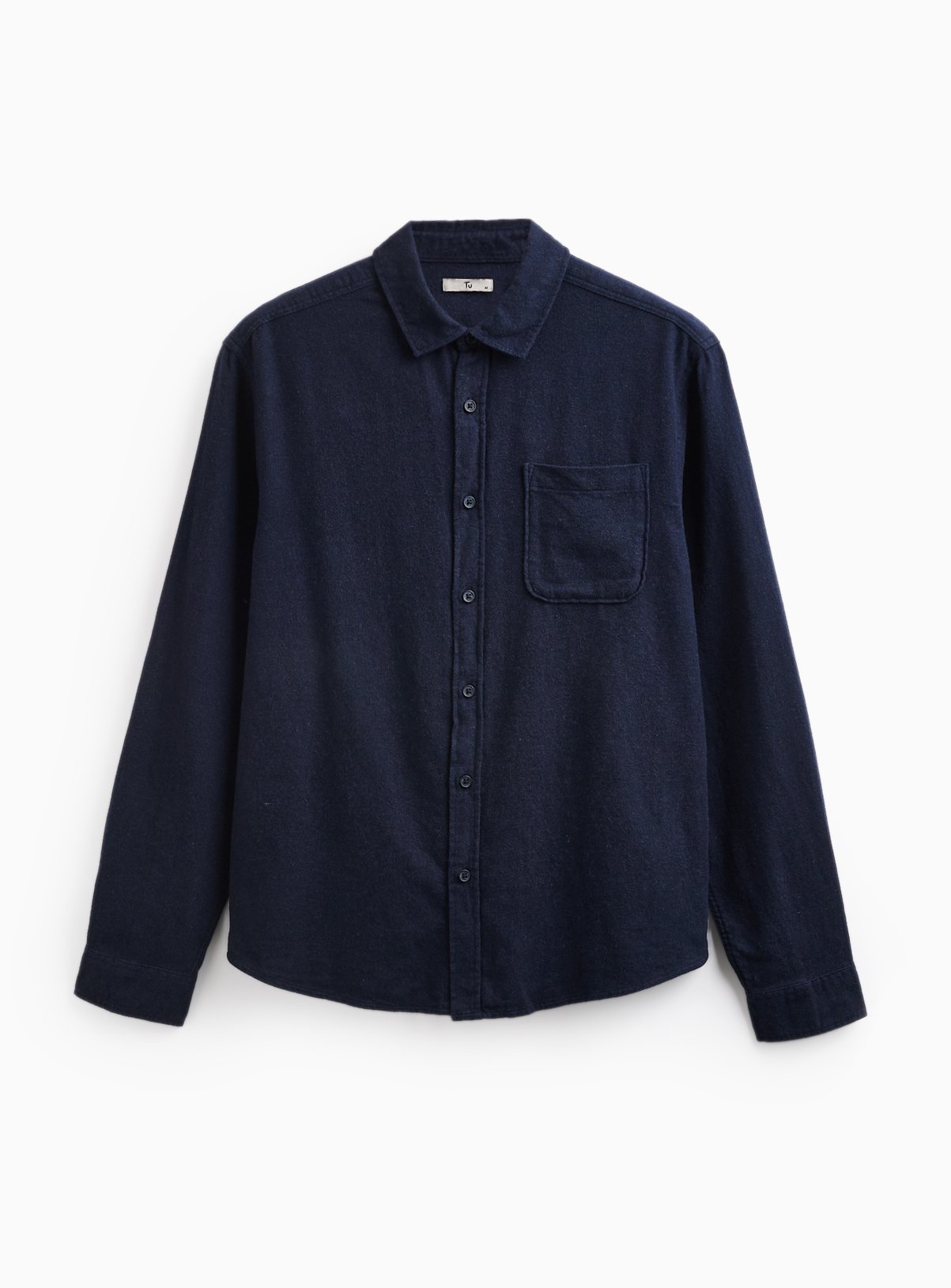 Blue Brushed Flannel Long Sleeve Shirt XXL - Image 3 thumbnail