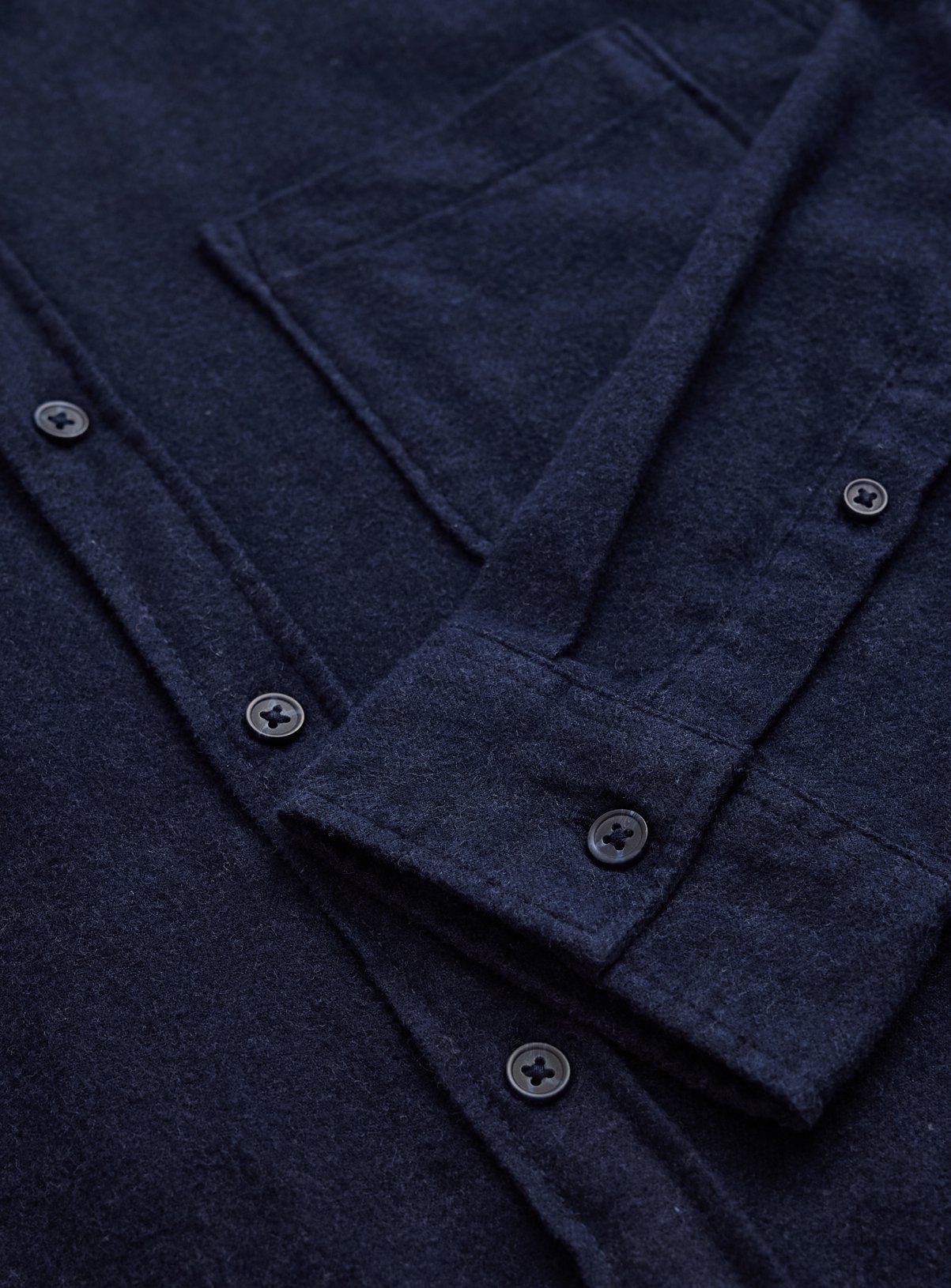 Blue Brushed Flannel Long Sleeve Shirt XXL - Image 5 thumbnail