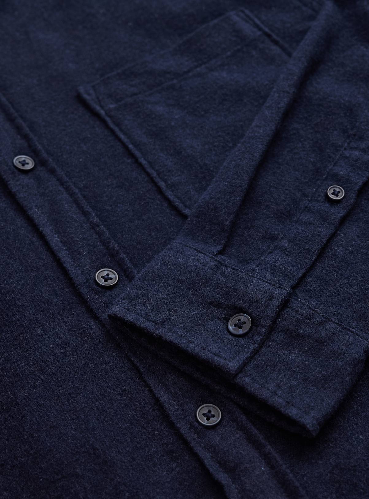 Blue Brushed Flannel Long Sleeve Shirt XXL - Image 5