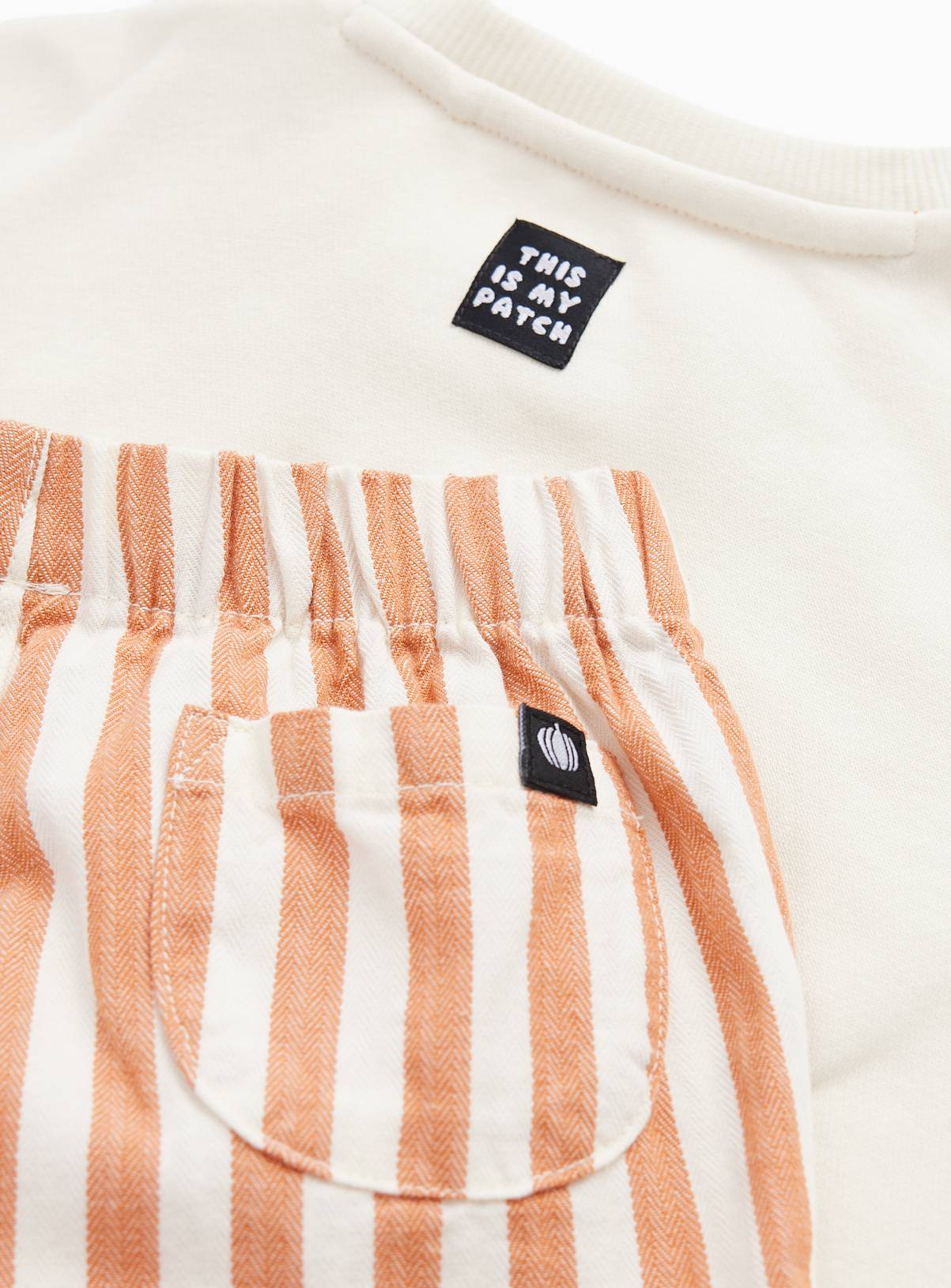 White Coffee Graphic Sweatshirt & Trousers Set 9-12 months - Image 2