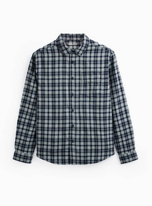 Black & White Check Brushed Cotton Shirt XXXXL
