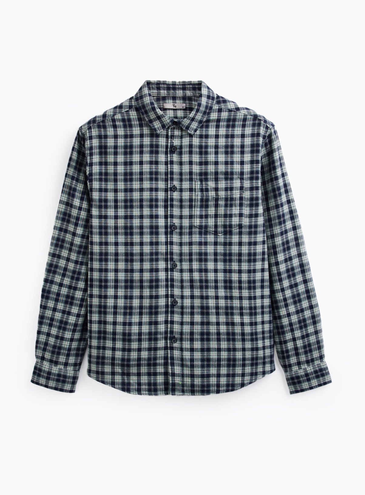 Green Check Brushed Cotton Shirt XXXXL - Image 3 thumbnail