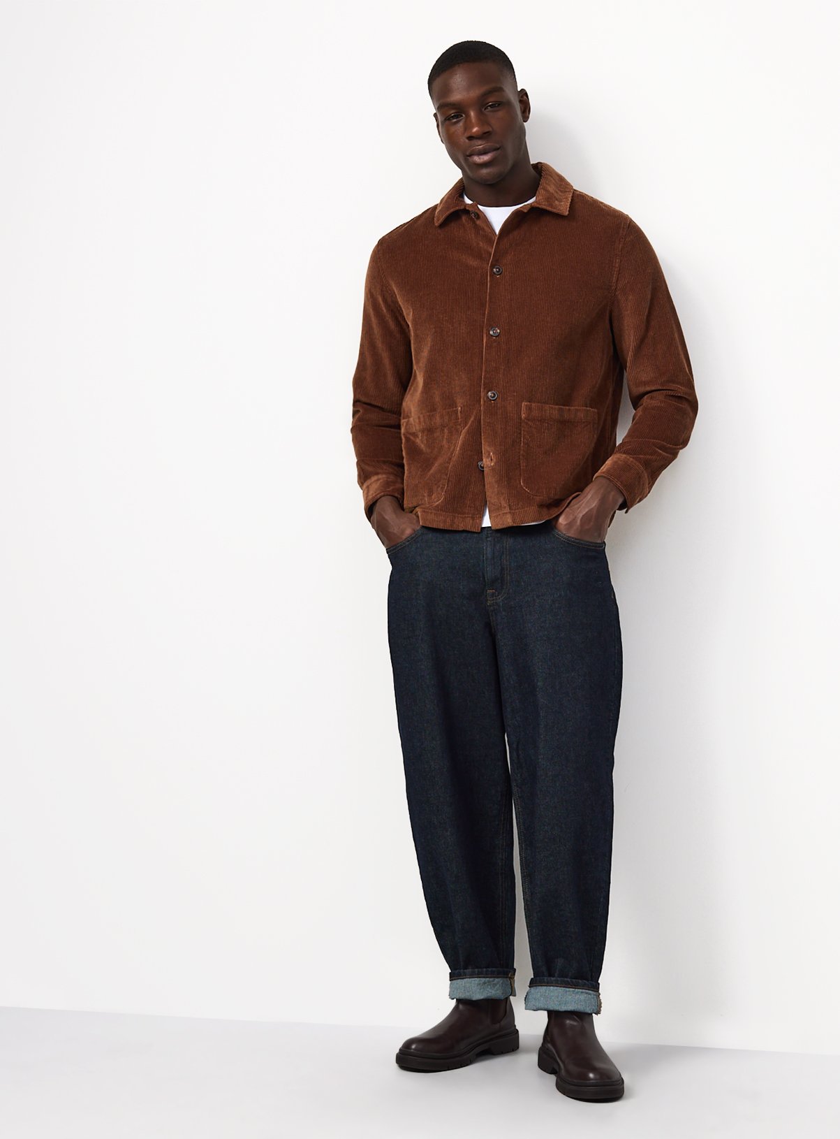 Brown Corduroy Overshirt S - Image 2 thumbnail