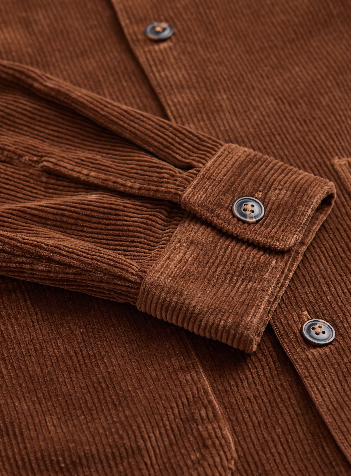 Brown Corduroy Overshirt S - Image 4 thumbnail