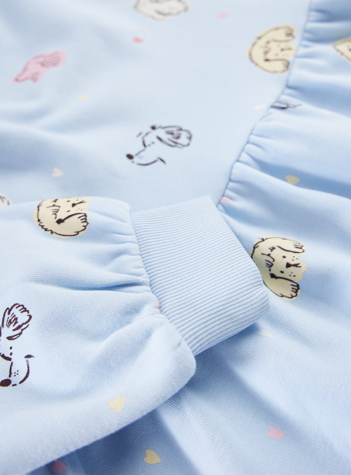 Blue Dog Print Sweatshirt Dress 7-8 years - Image 2 thumbnail