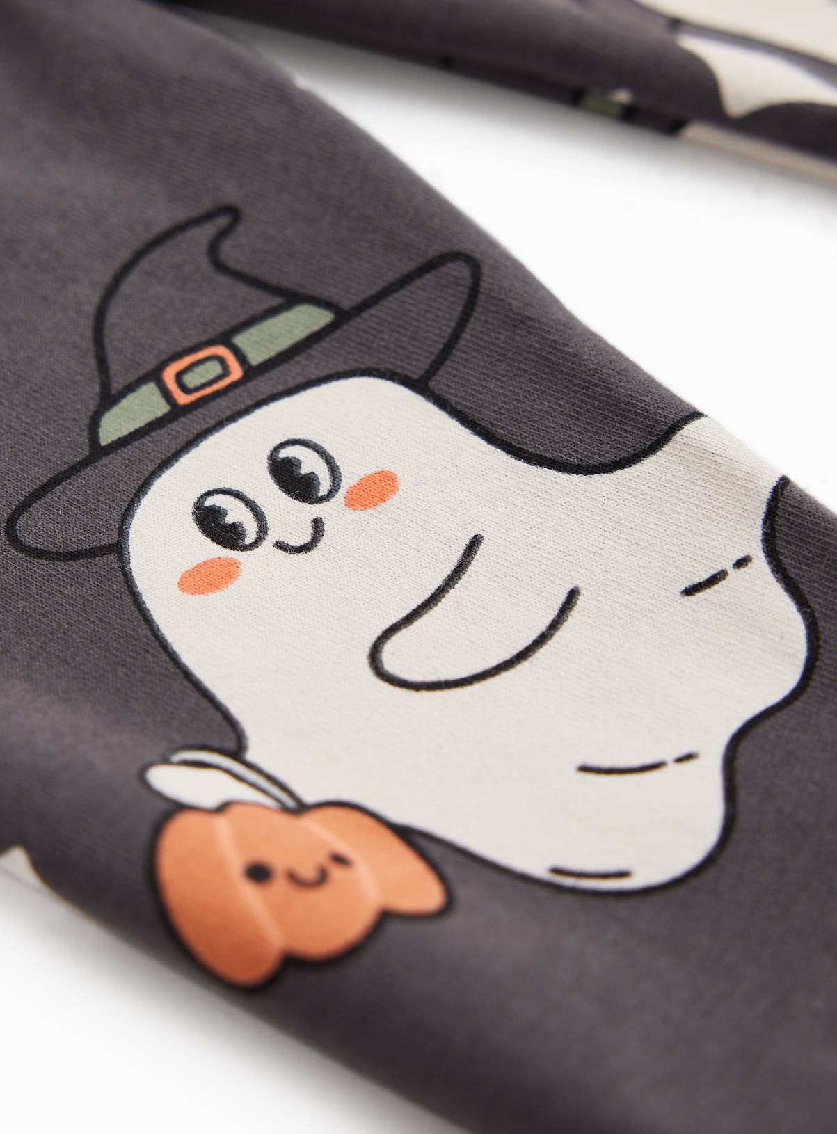 Black Halloween Print Leggings 6-9 months - Image 2