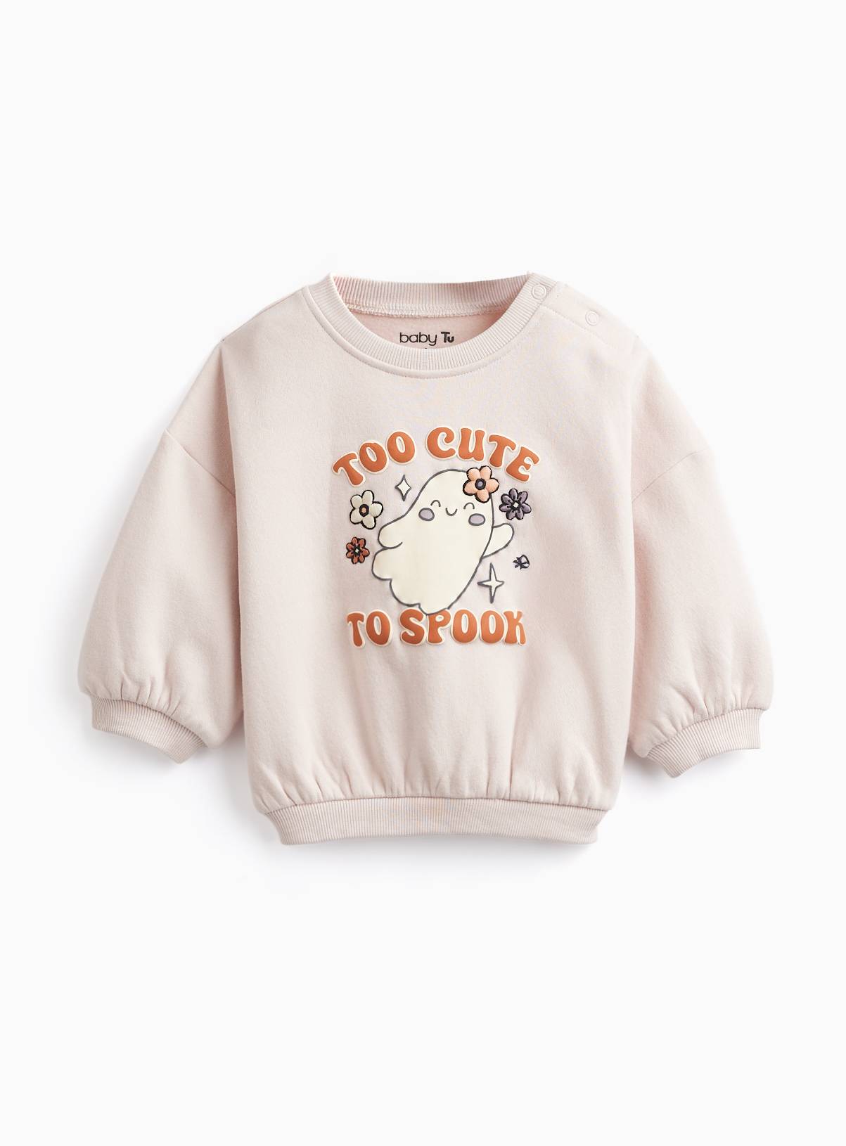 Pink Halloween Too Cute To Spook Graphic Sweatshirt 12-18 months - Image 1