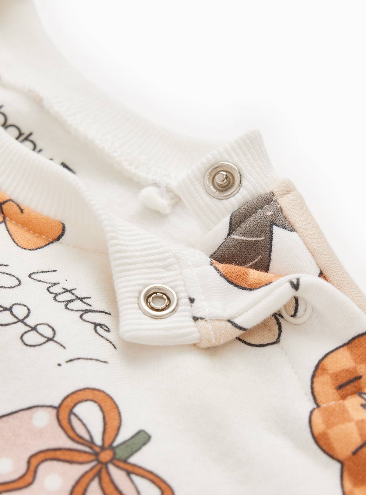 Cream Halloween Print Sweatshirt 3-6 months - Image 2